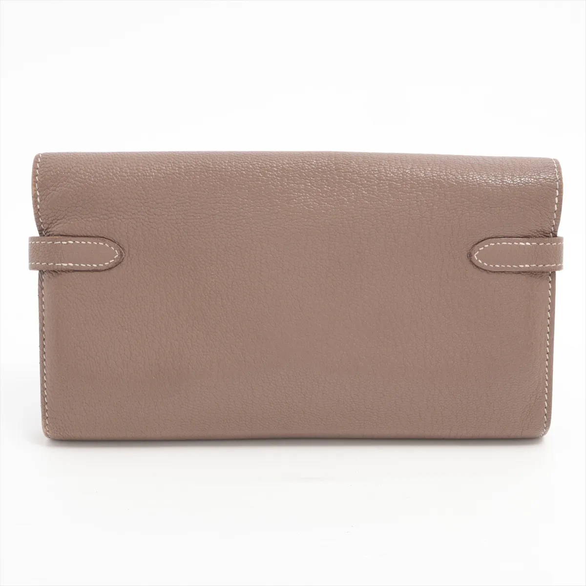 Kelly Wallet Chevre Mysore Long Wallet Etoupe Silver Hardware T:2015 — view 2