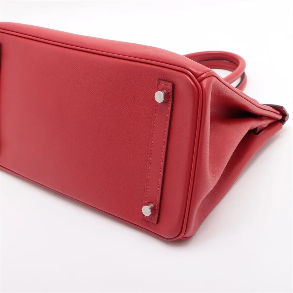 [Individually wrapped] Hermes Birkin 30 Le Tourne Vaux Epson Rouge Vif Silver Hardware R:2014 — view 3