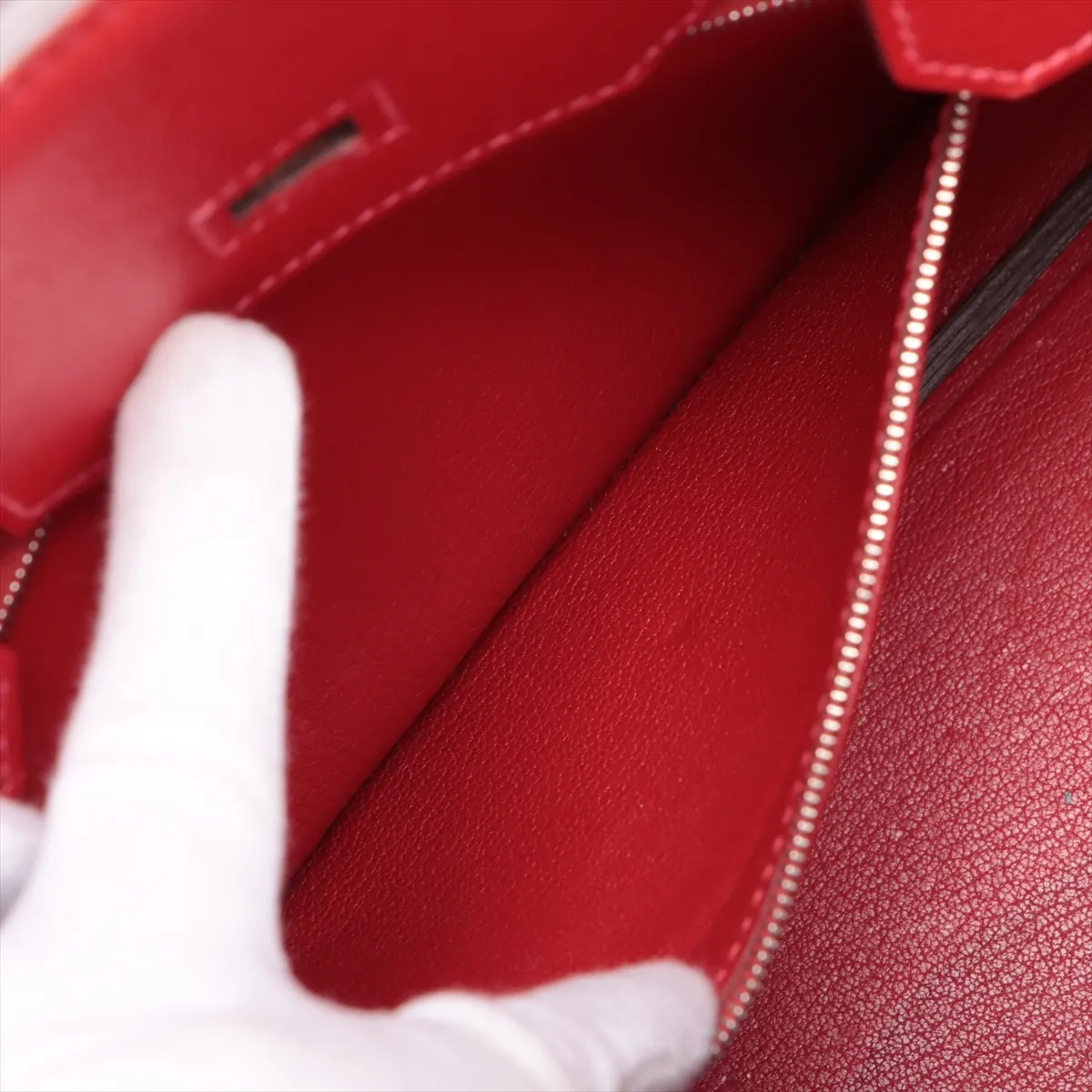 [Individually wrapped] Hermes Birkin 30 Le Tourne Vaux Epson Rouge Vif Silver Hardware R:2014 — view 8