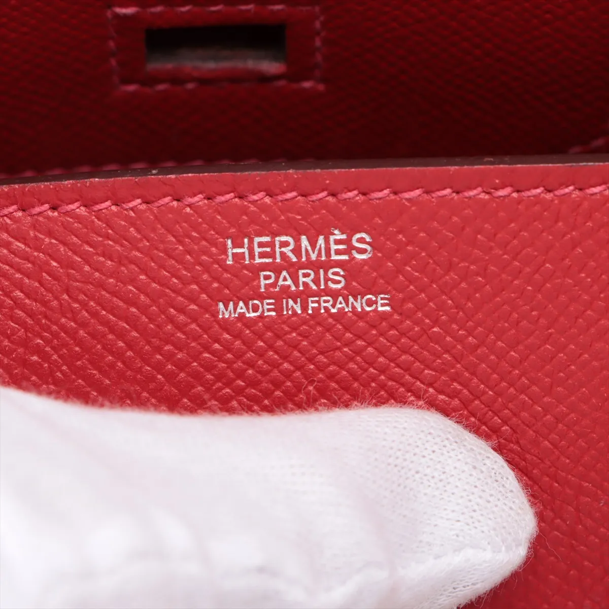 [Individually wrapped] Hermes Birkin 30 Le Tourne Vaux Epson Rouge Vif Silver Hardware R:2014 — view 10