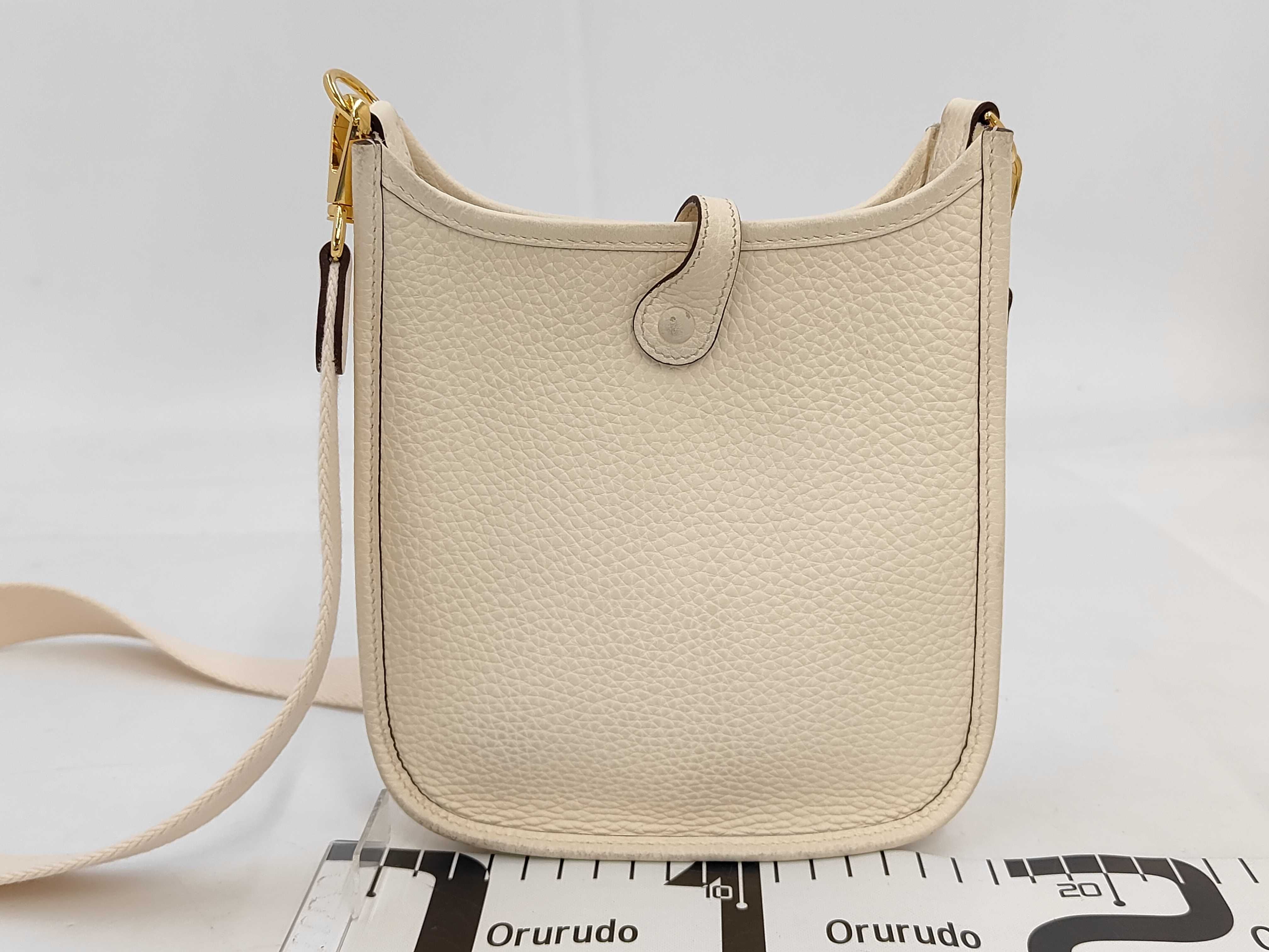 Evelyne TPM Taurillon Clemence Off-White Gold Hardware K Stamp Shoulder Bag — view 2