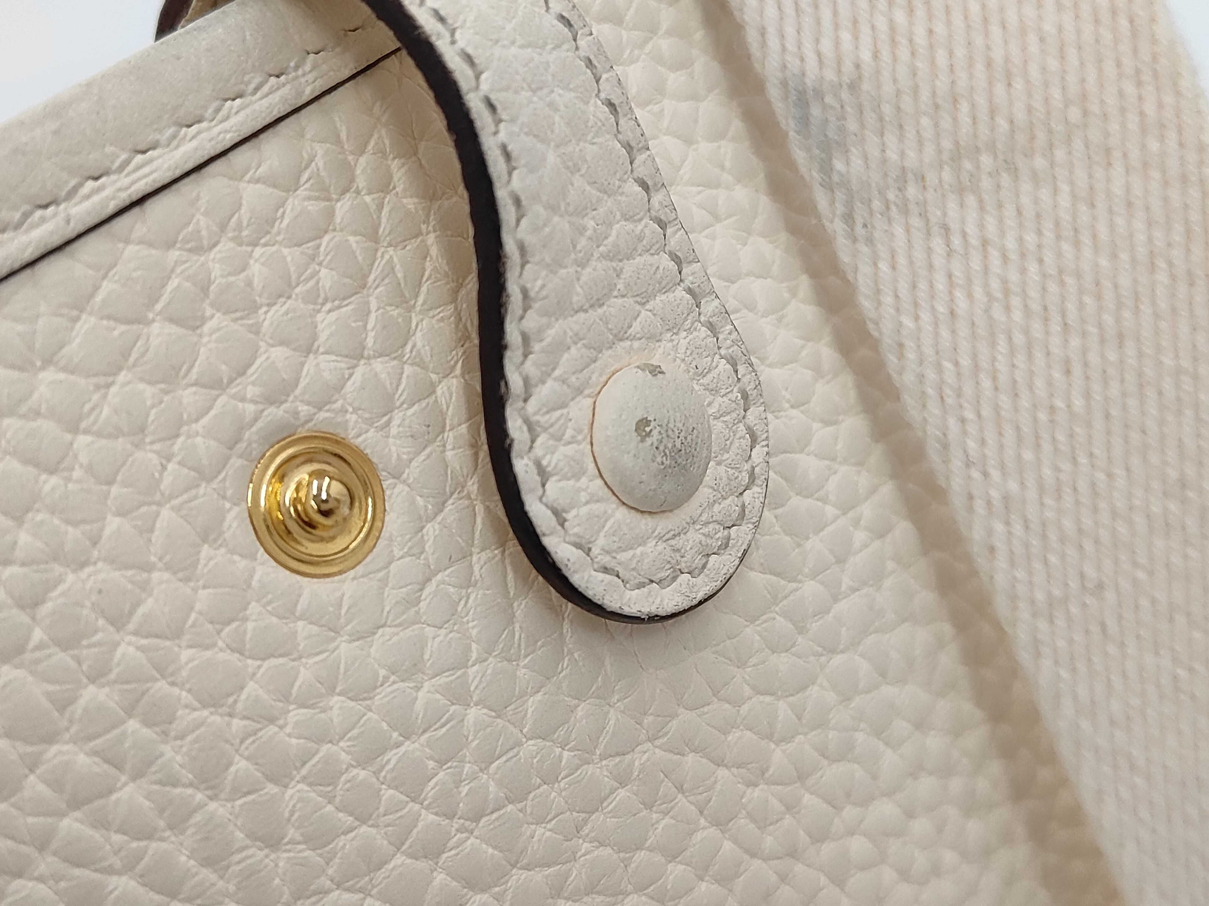 Evelyne TPM Taurillon Clemence Off-White Gold Hardware K Stamp Shoulder Bag — view 12