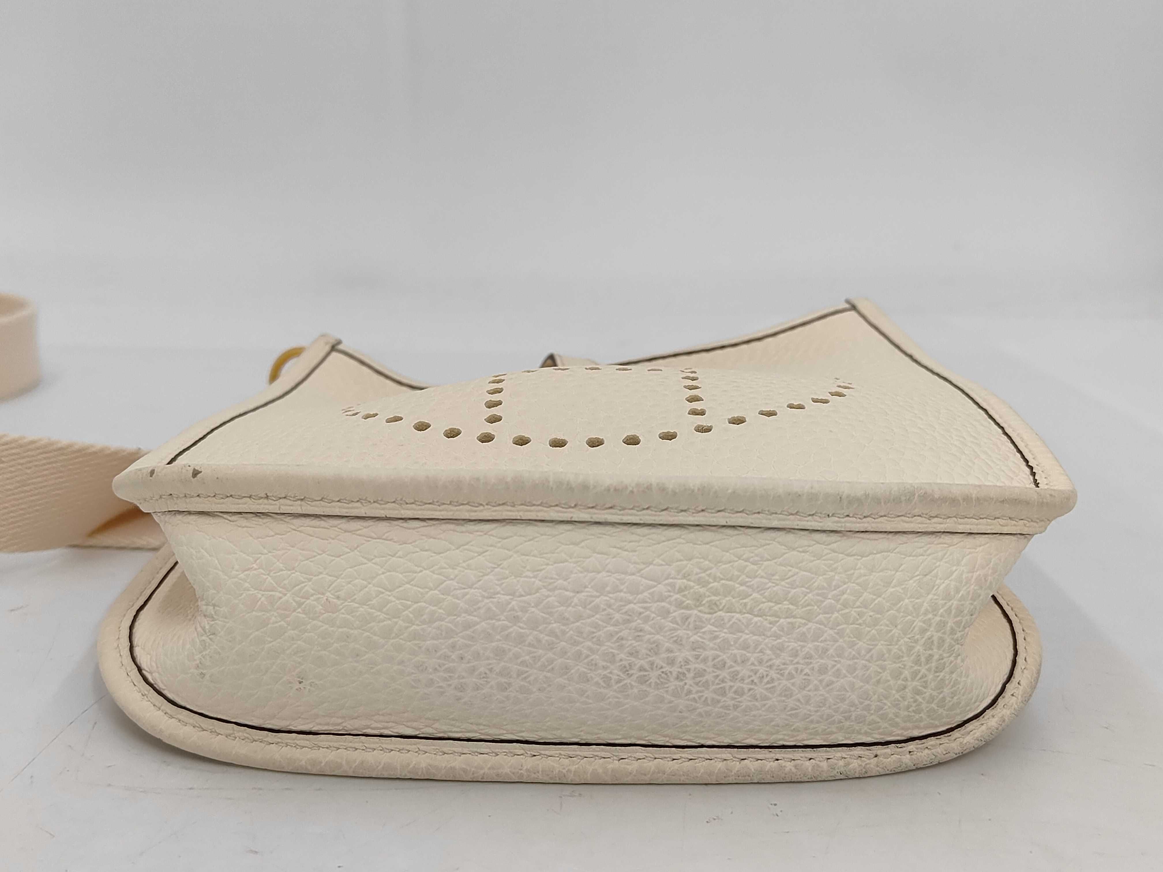 Evelyne TPM Taurillon Clemence Off-White Gold Hardware K Stamp Shoulder Bag — view 4