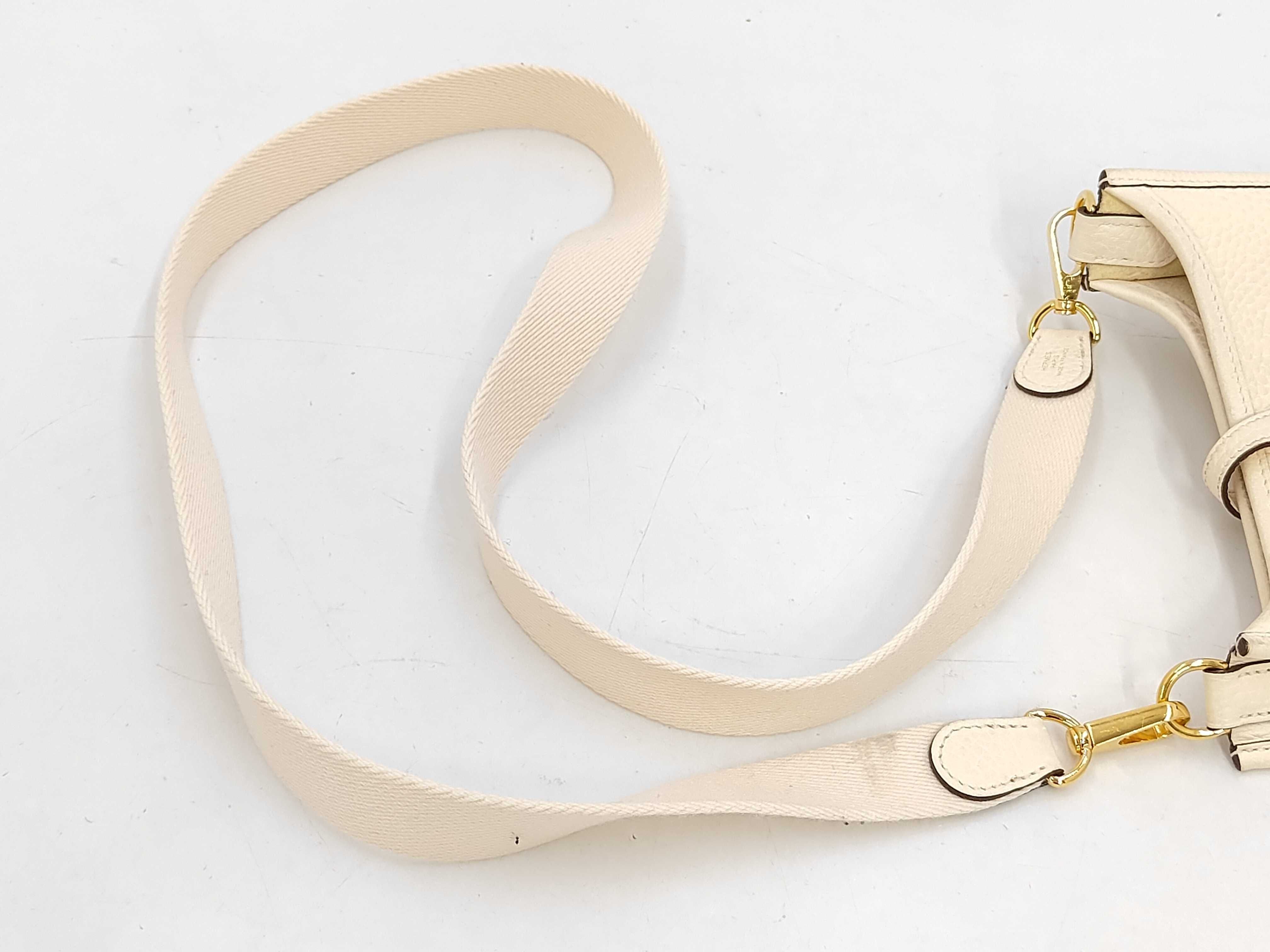 Evelyne TPM Taurillon Clemence Off-White Gold Hardware K Stamp Shoulder Bag — view 5