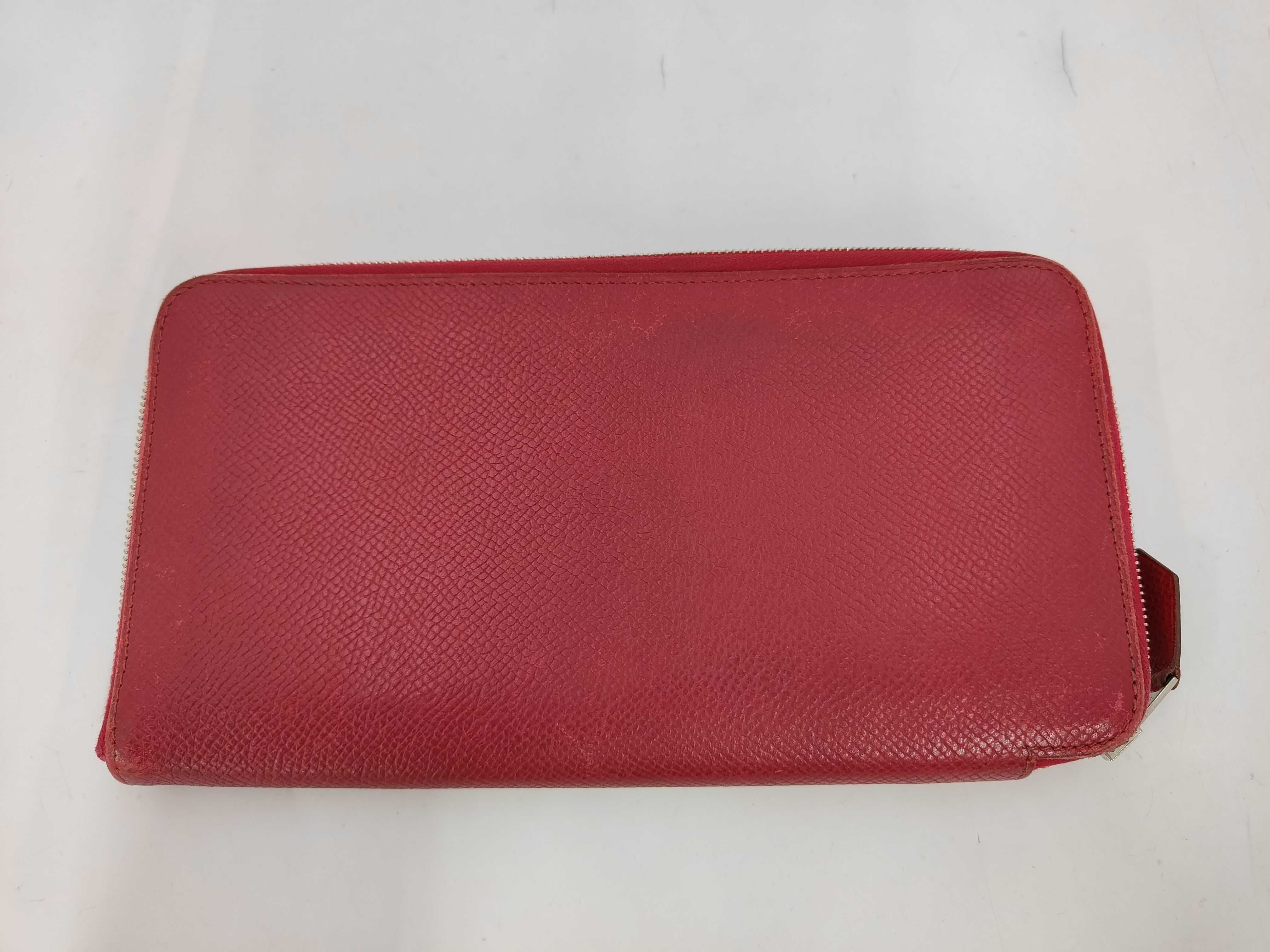 Azap Long Silk In Leather Wallet with Silver Hardware, Magenta N