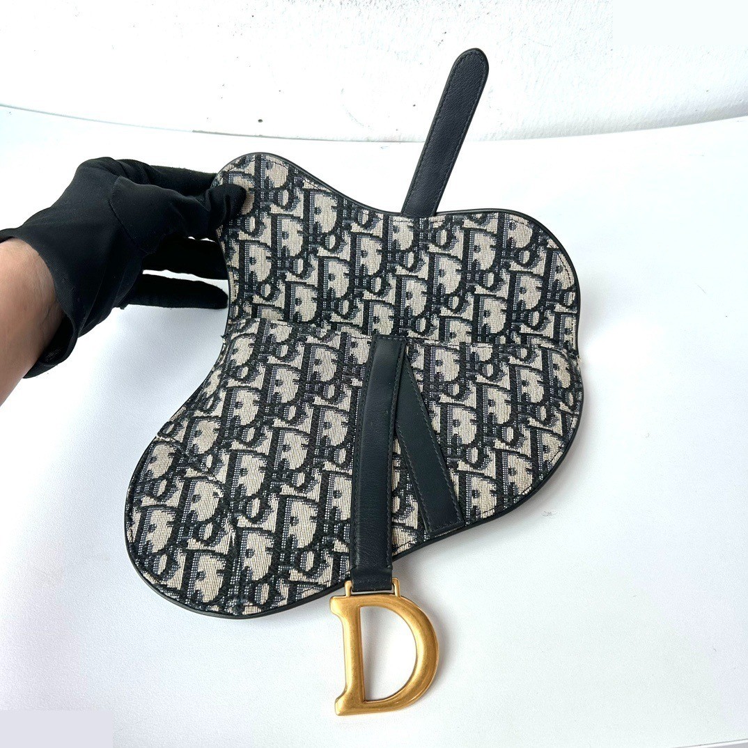 Oblique Jacquard Saddle Bag — view 3