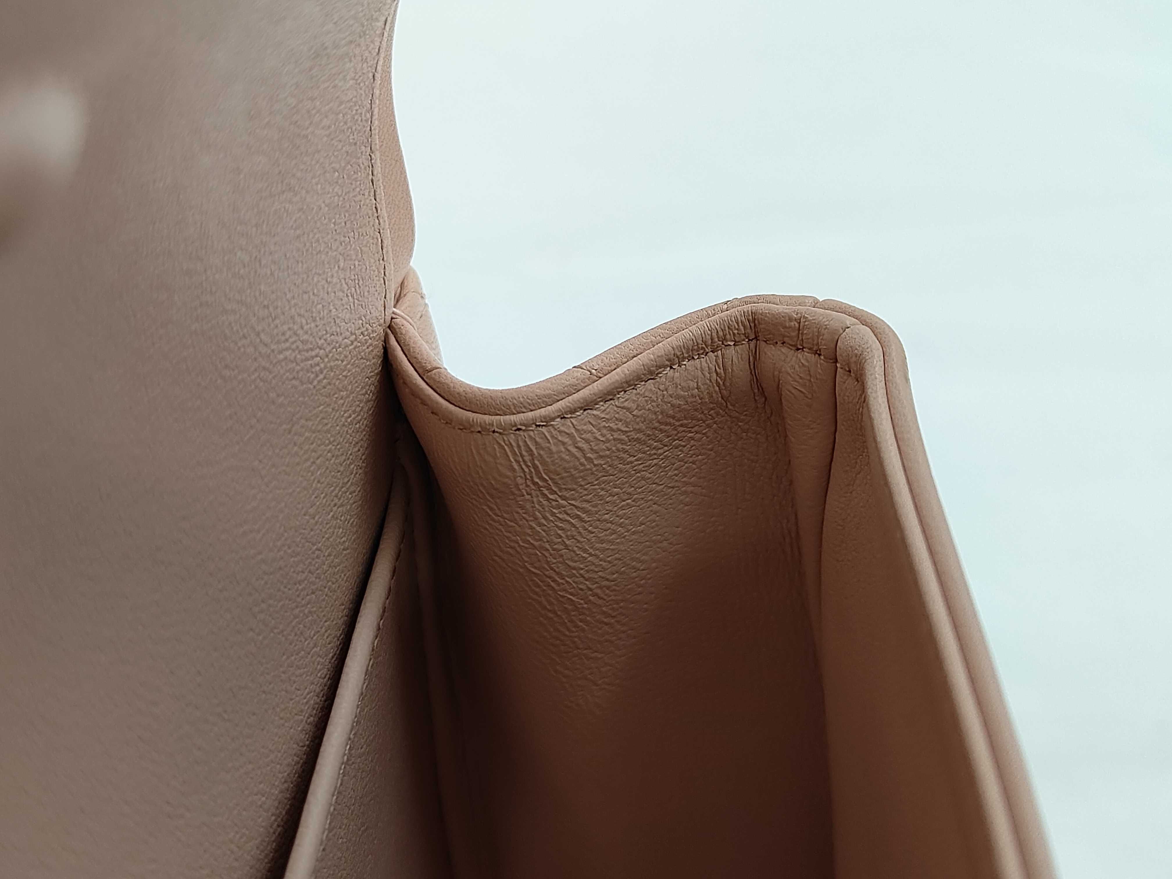 Matelassé 23 Lambskin Light Pink Gold Hardware Double Flap Shoulder Bag with Serial Number Plate — view 8