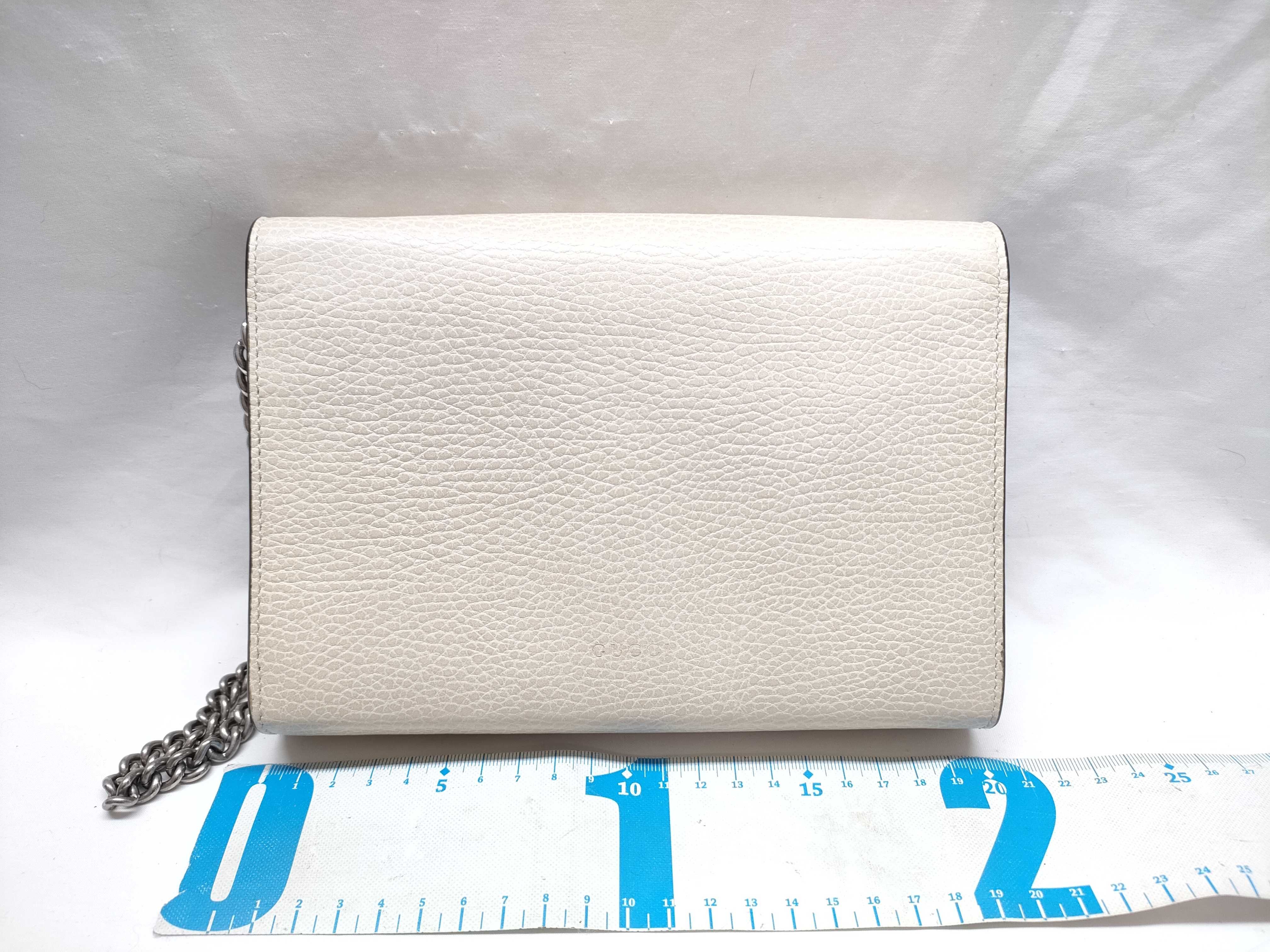 Dionysus Leather Chain Wallet, Beige, 401231, Shoulder Bag — view 2