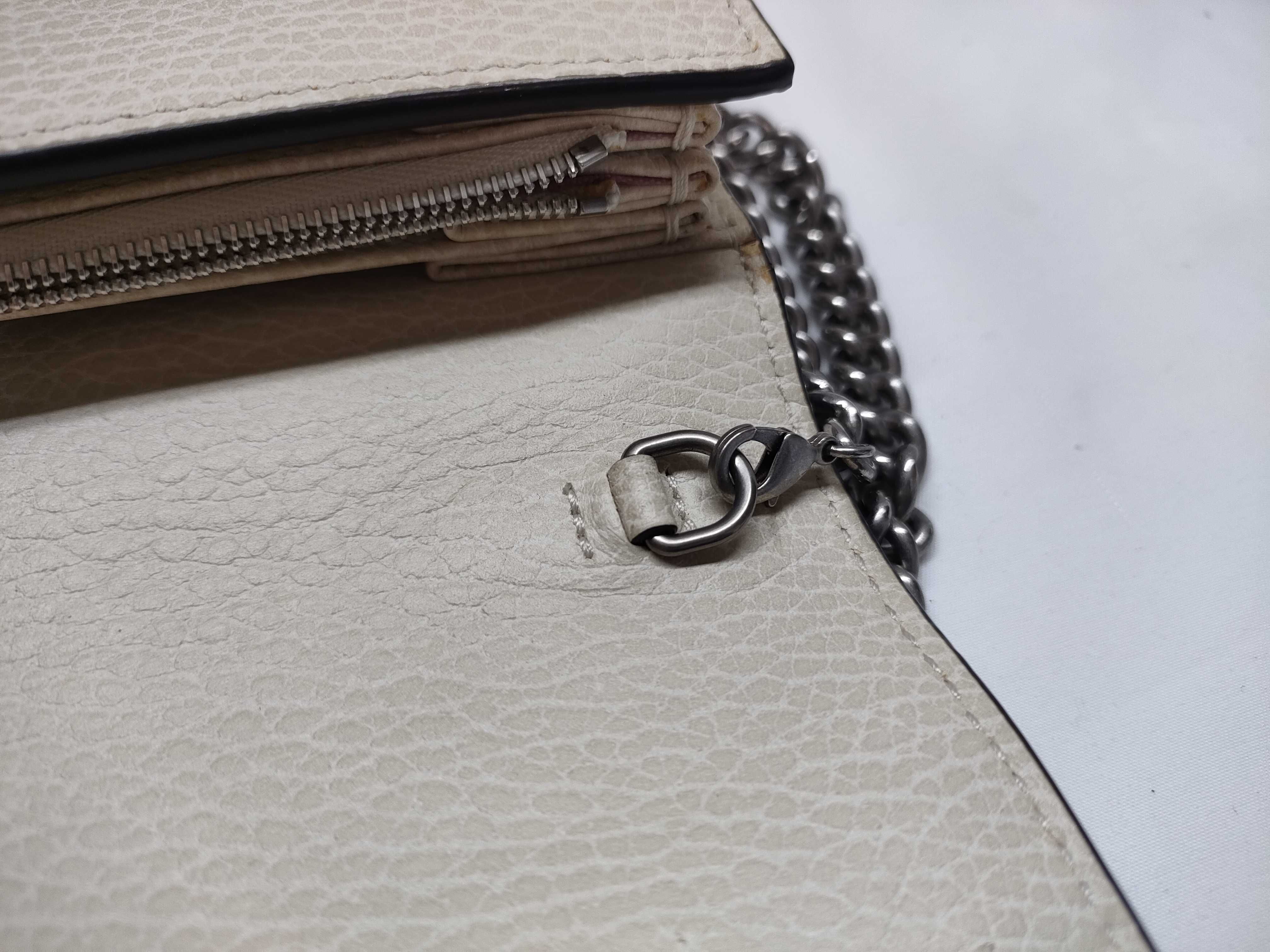 Dionysus Leather Chain Wallet, Beige, 401231, Shoulder Bag — view 8