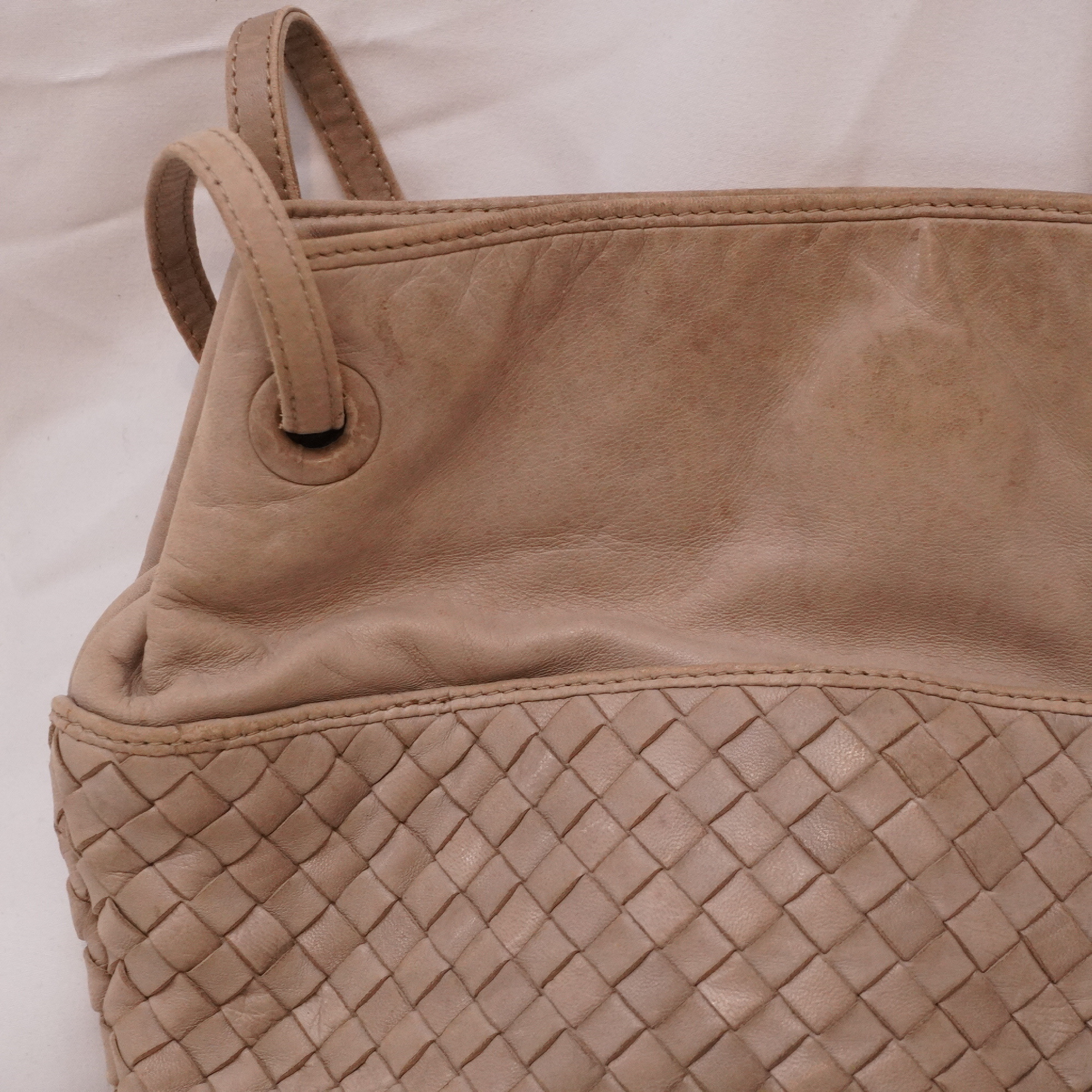 Intrecciato Leather Shoulder Bag — view 2