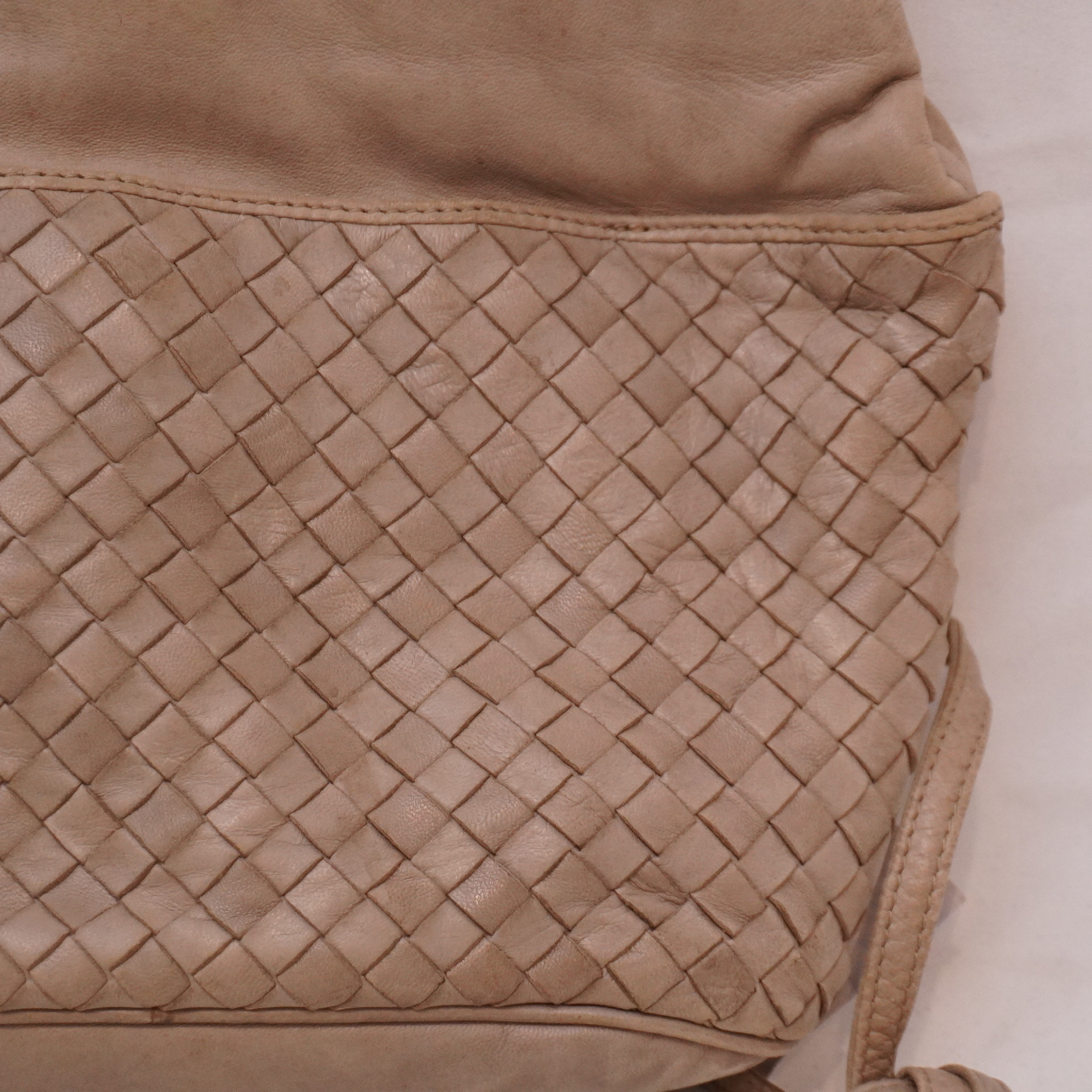 Intrecciato Leather Shoulder Bag — view 4