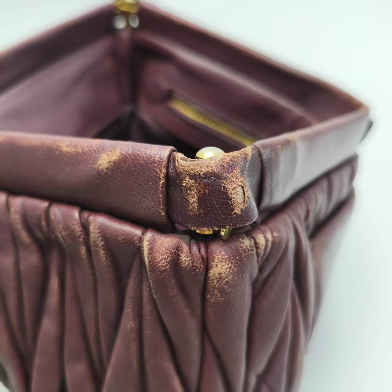 【*Shipped from: China*】Miu Miu Lambskin Clutch Bag Second Bag — view 10