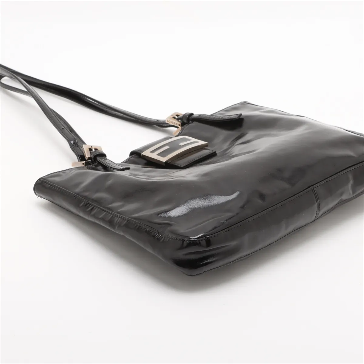 patent leather tote bag black 26726 — view 4