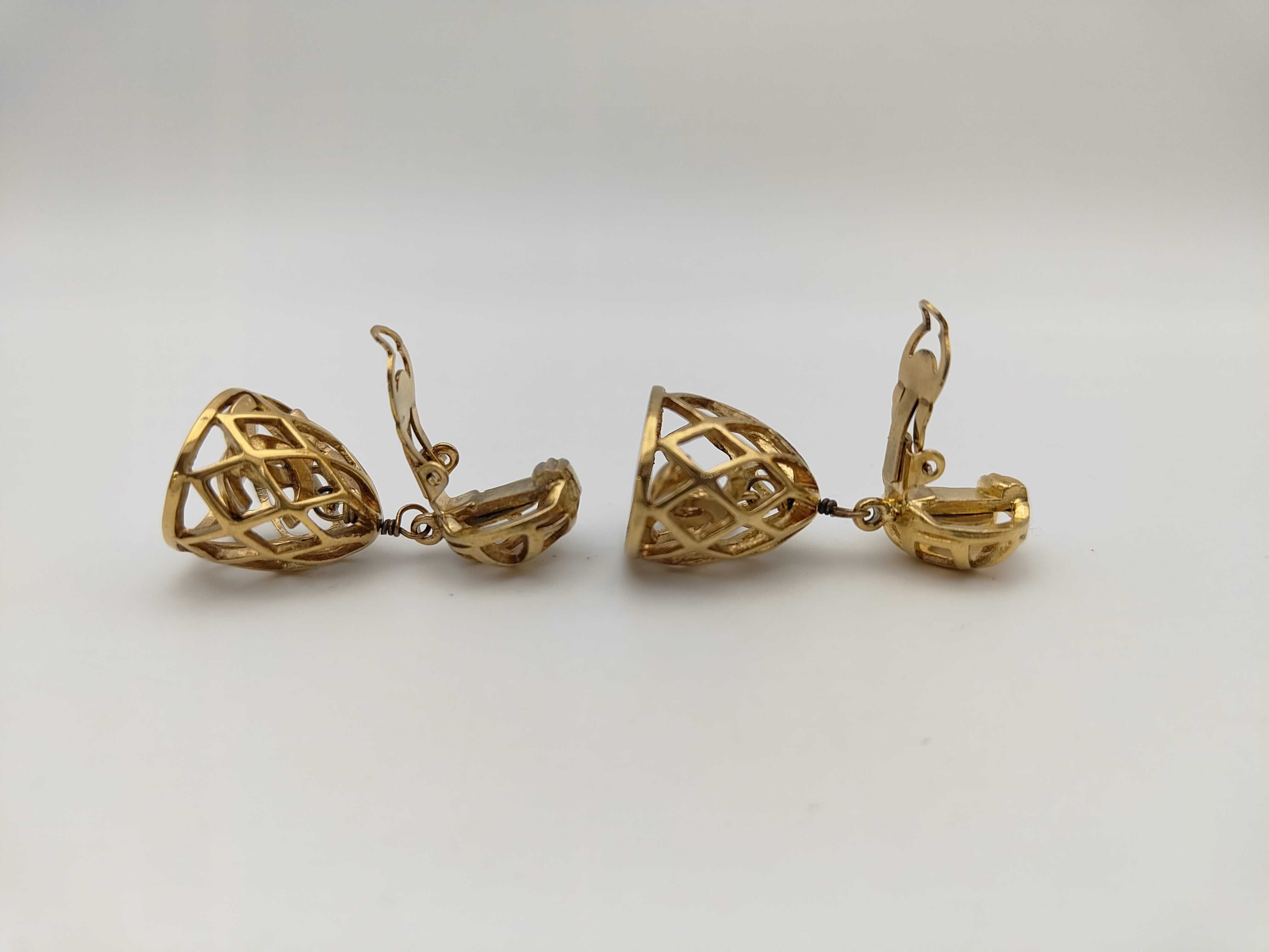 Birdcage Swing Coco Mark Gold Earrings — view 4