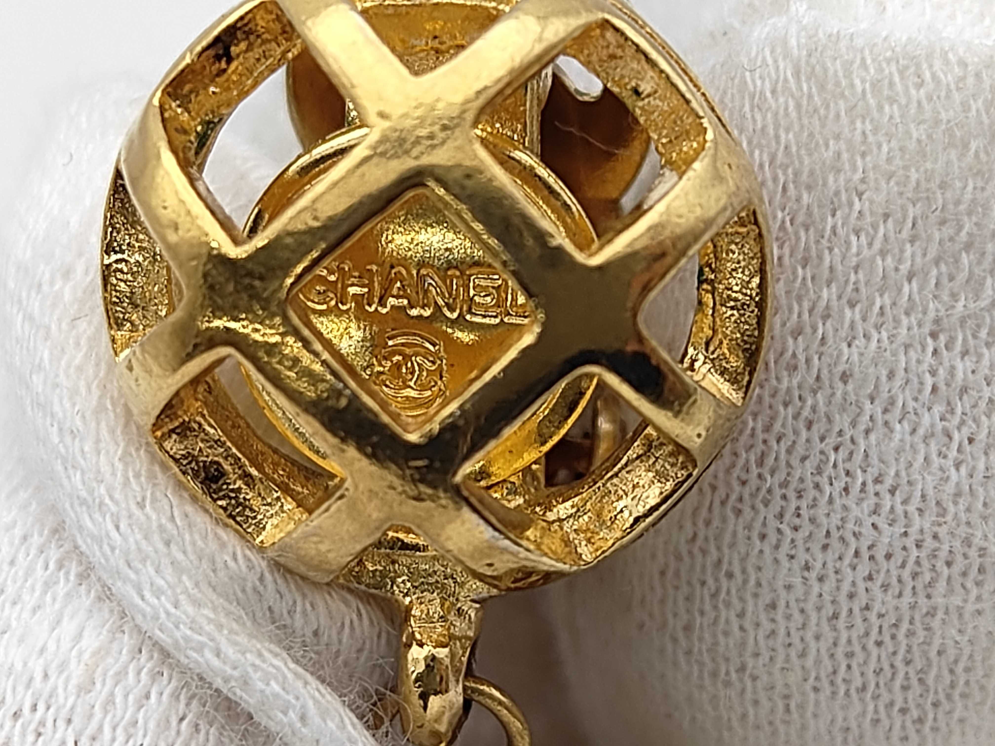 Birdcage Swing Coco Mark Gold Earrings — view 5