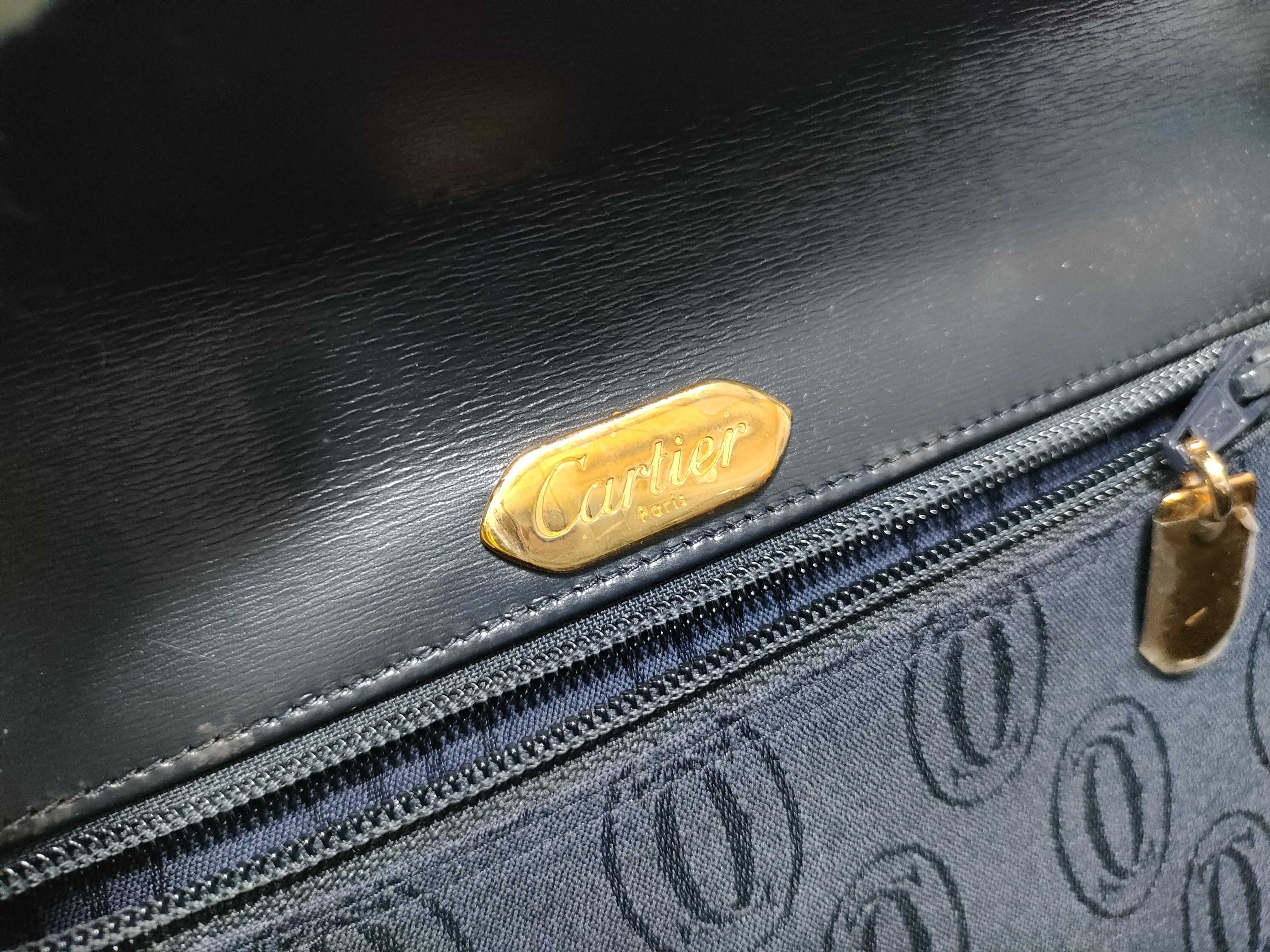 Chain Back Push Lock Leather Shoulder Bag — view 13