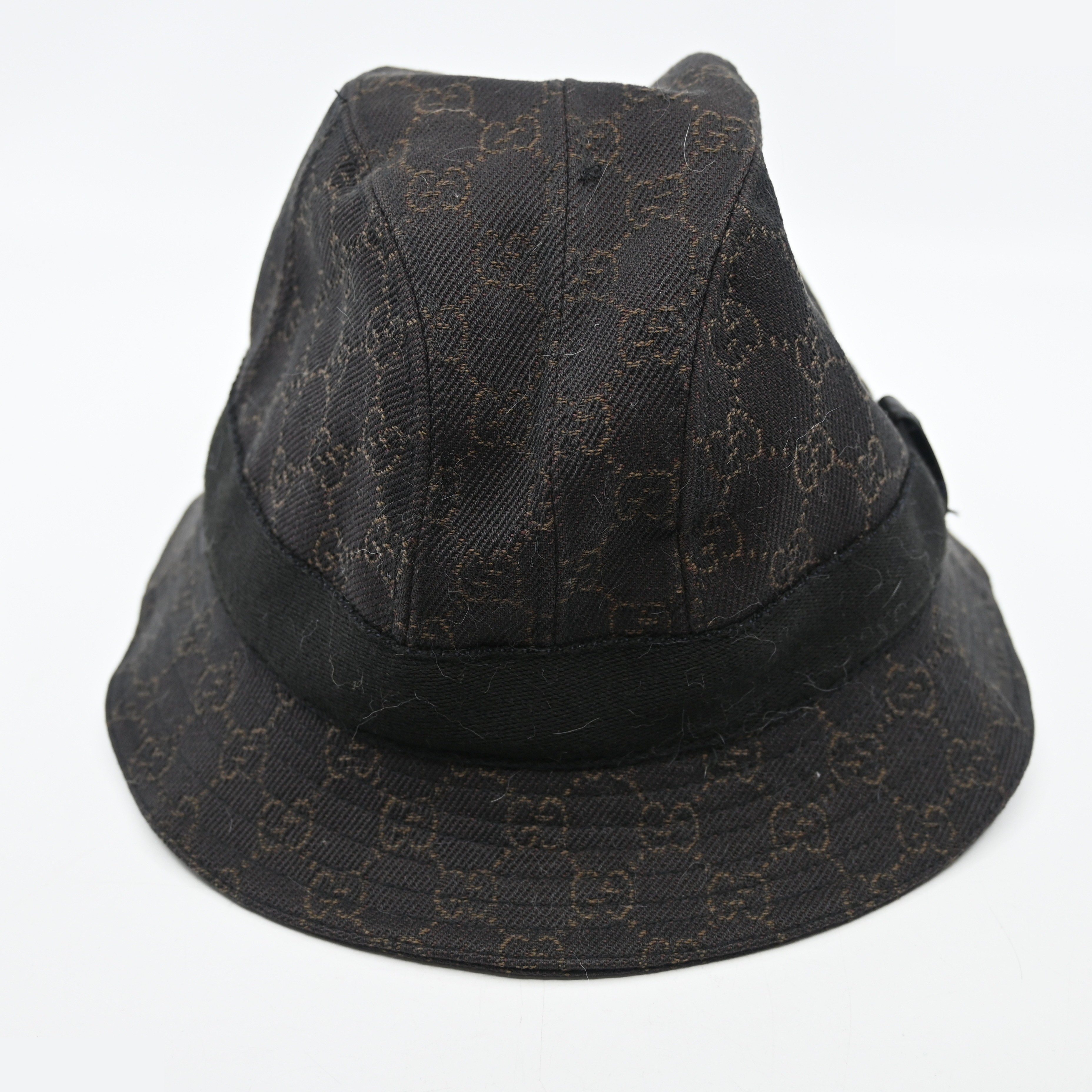 Double G embroidered GG canvas bucket hat, black — view 2
