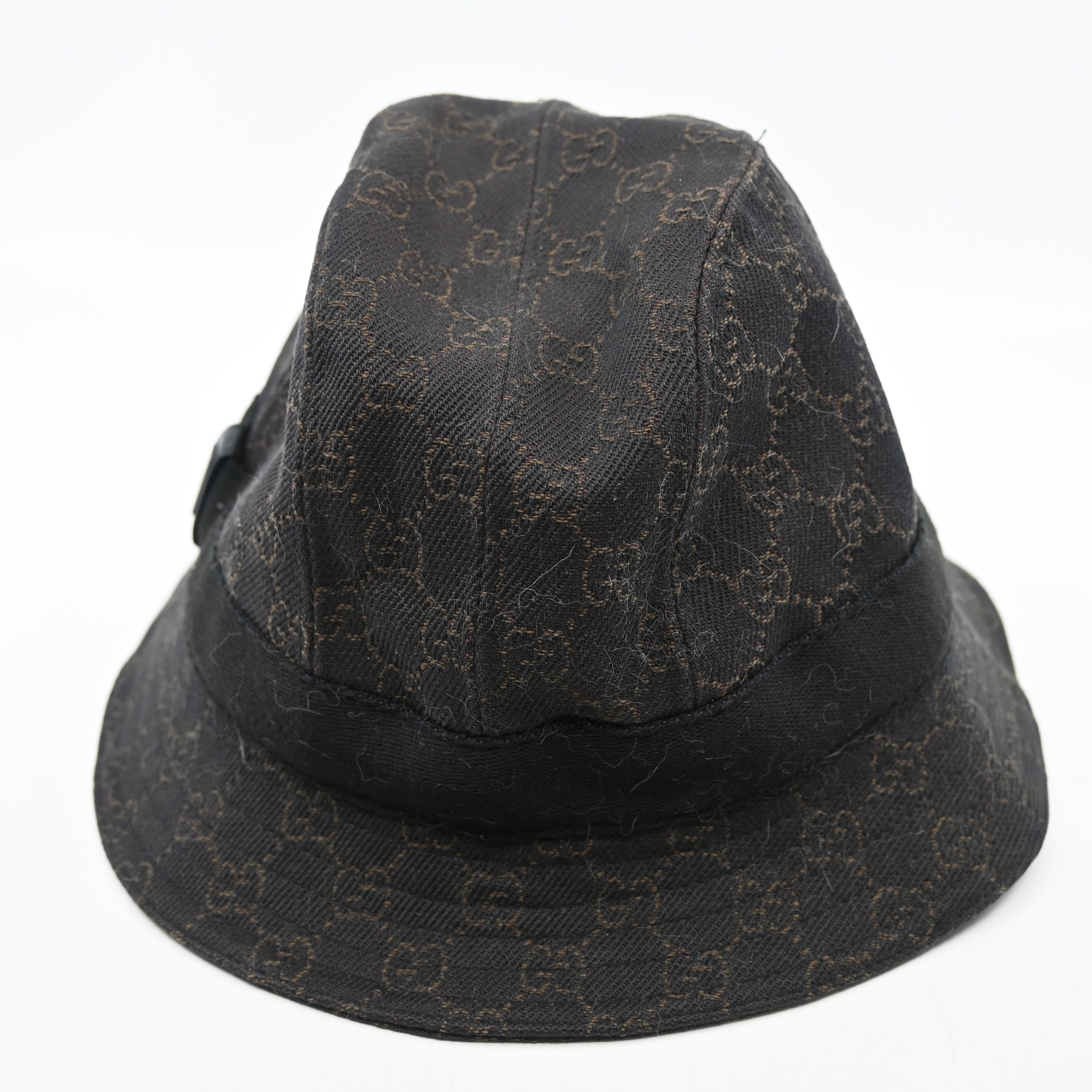 Double G embroidered GG canvas bucket hat, black — view 3