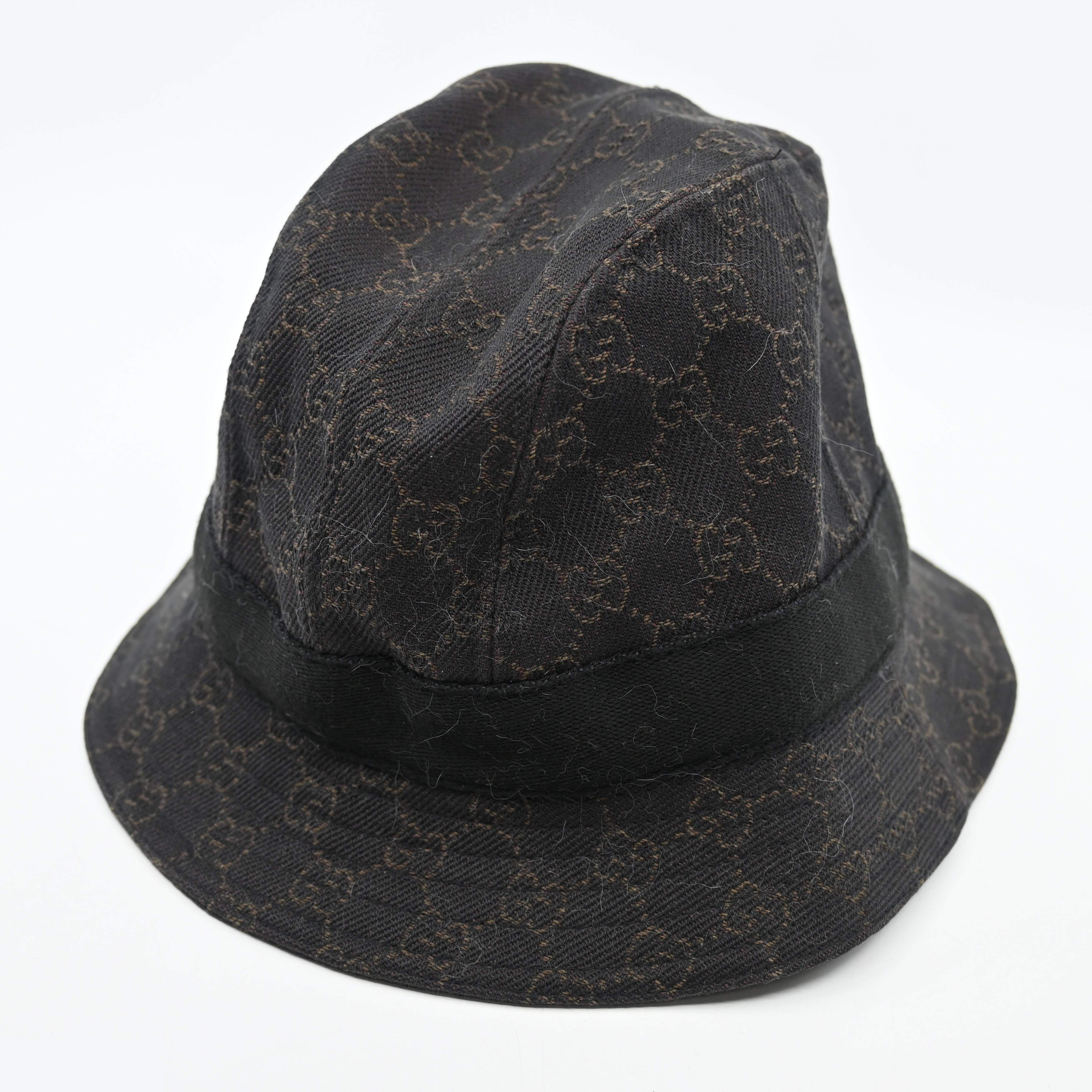 Double G embroidered GG canvas bucket hat, black — view 4