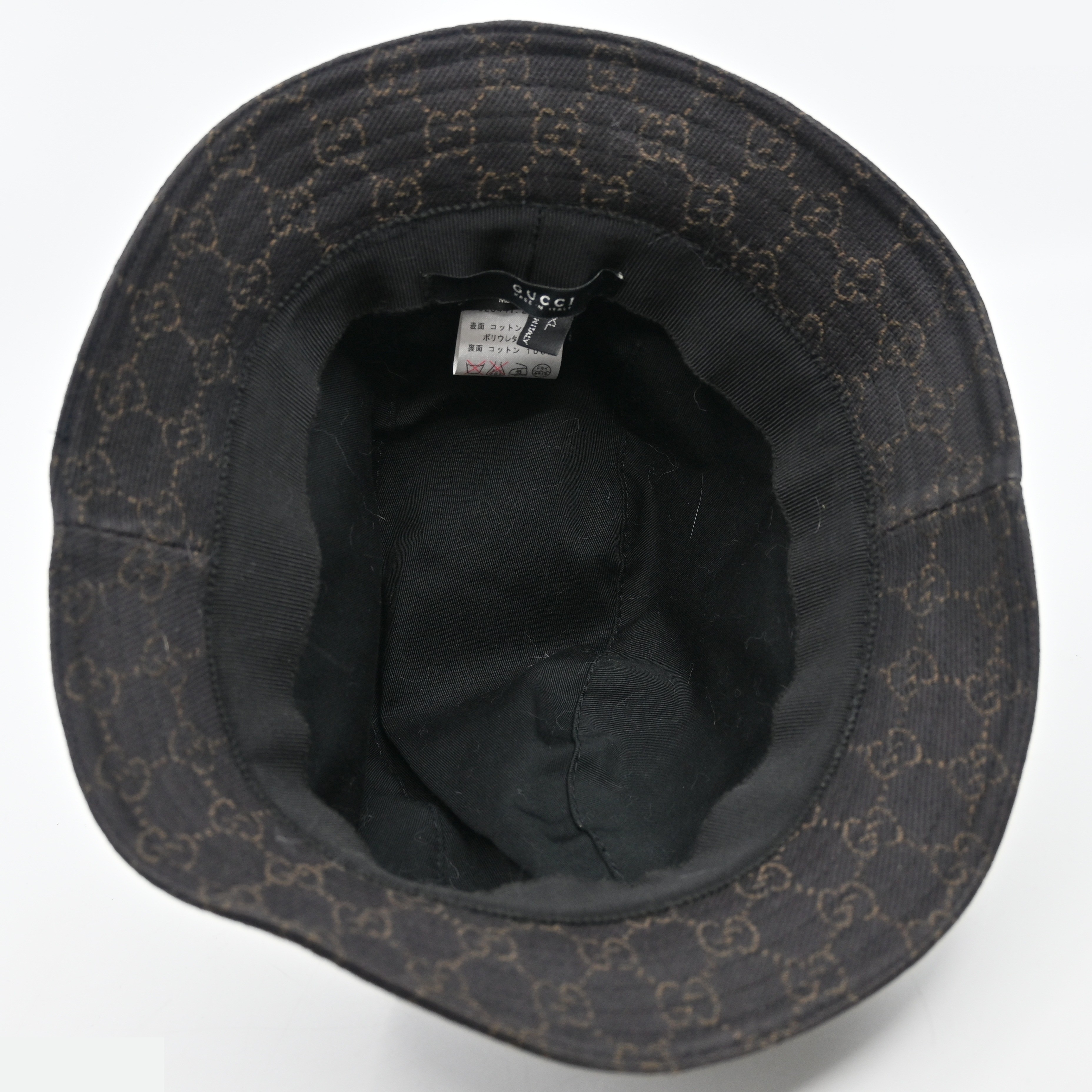 Double G embroidered GG canvas bucket hat, black — view 5