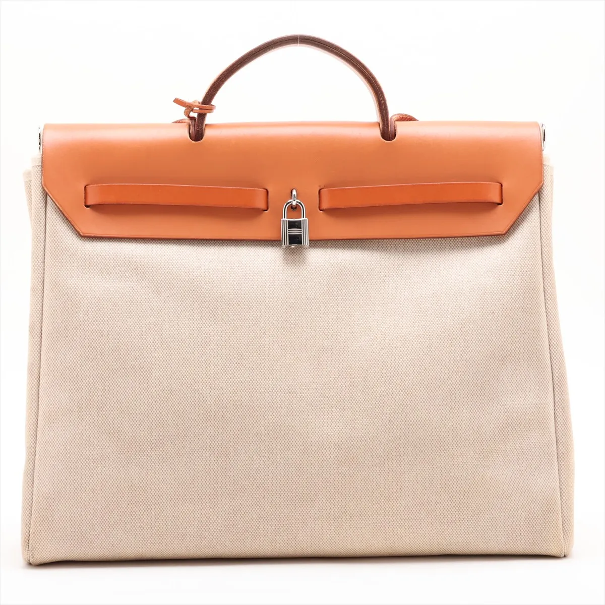 Herbag MM Toile H x Vache Hunter Beige Silver Hardware D:2000 — view 2