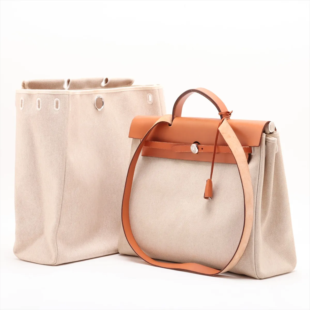 Herbag MM Toile H x Vache Hunter Beige Silver Hardware D:2000 — view 11