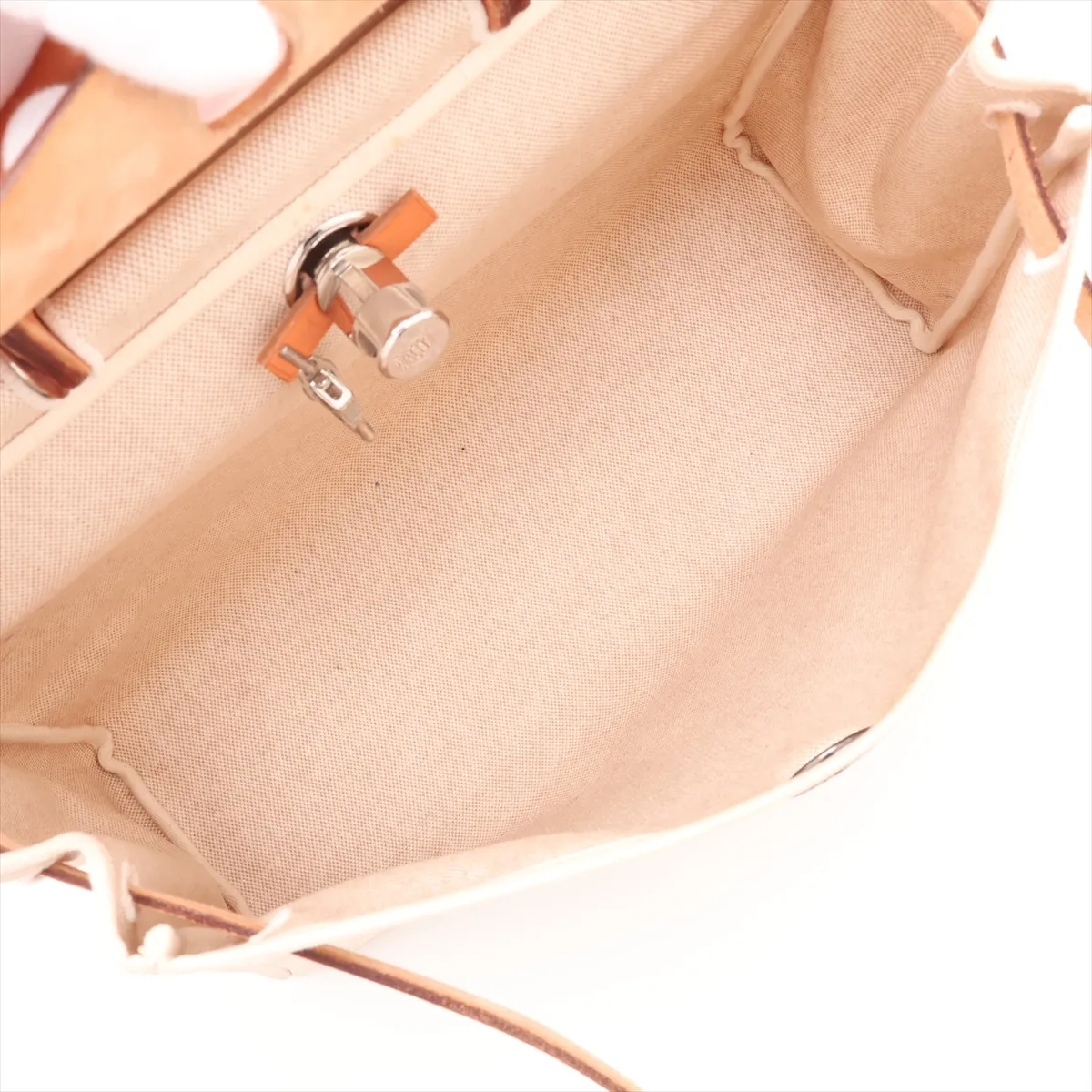 Herbag MM Toile H x Vache Hunter Beige Silver Hardware D:2000 — view 8