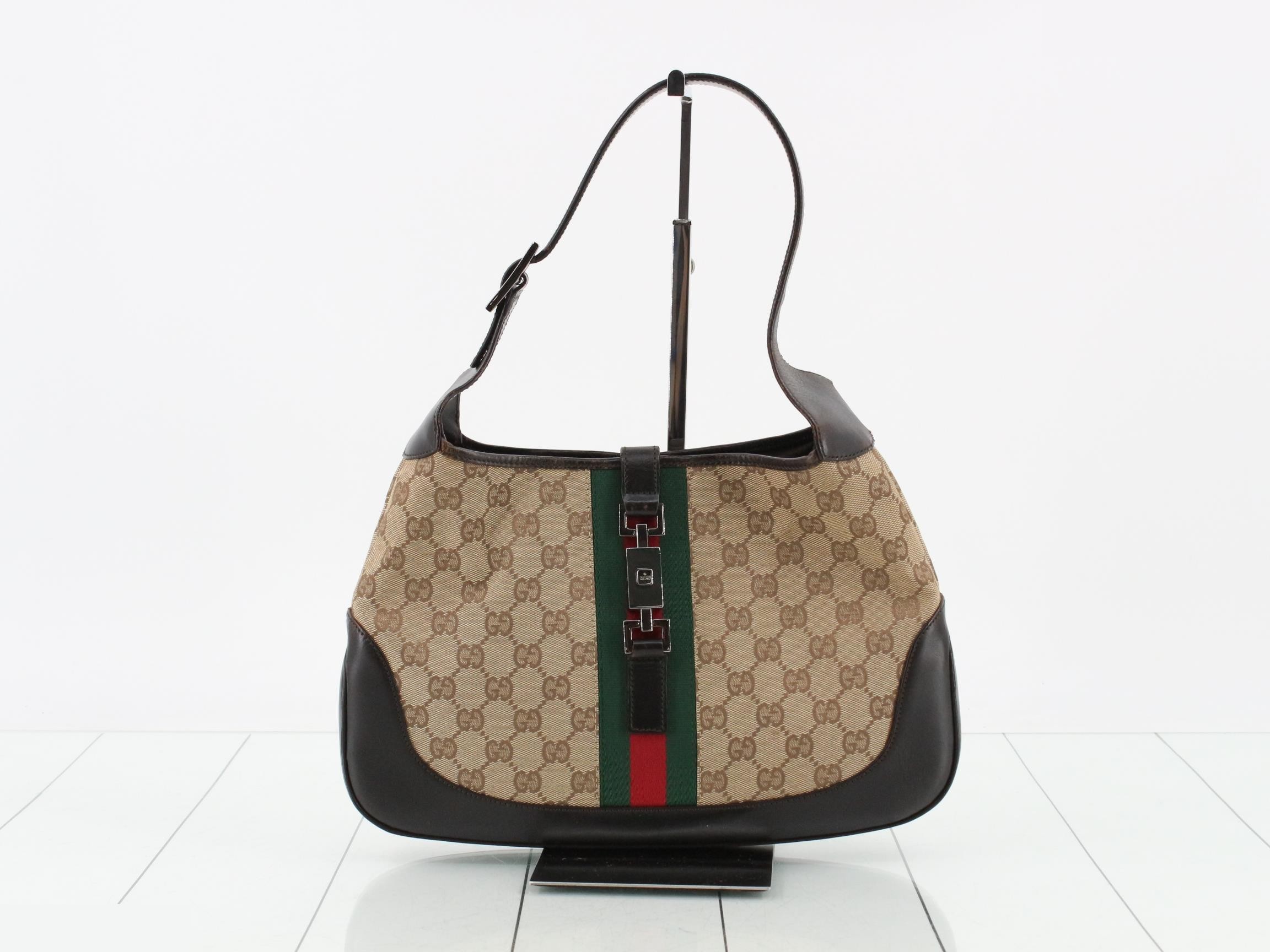 001-3306 Jackie GG Canvas One-Shoulder Bag Canvas