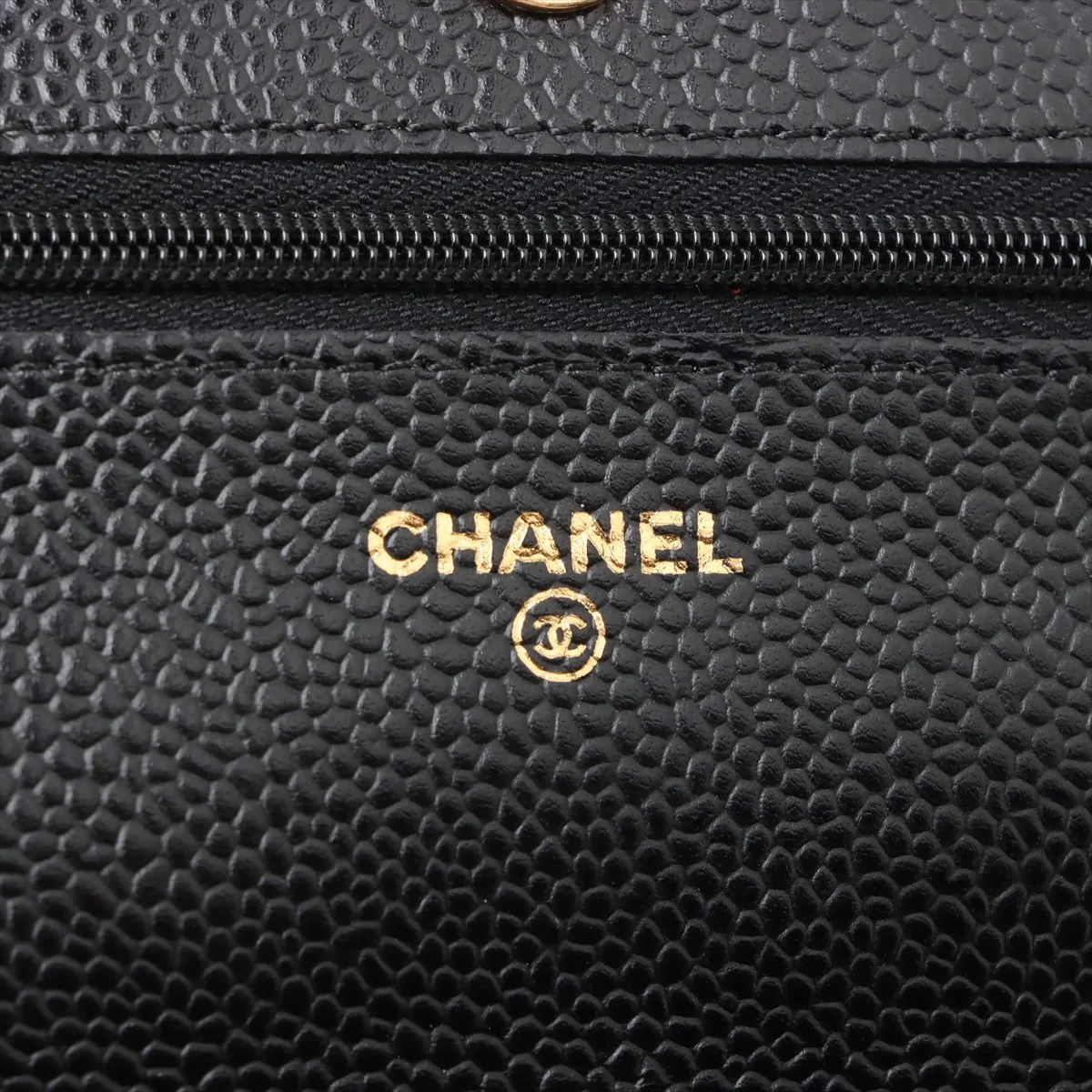 Matelasse caviar skin chain wallet black gold hardware 29598892 29 series AP0250 — view 10