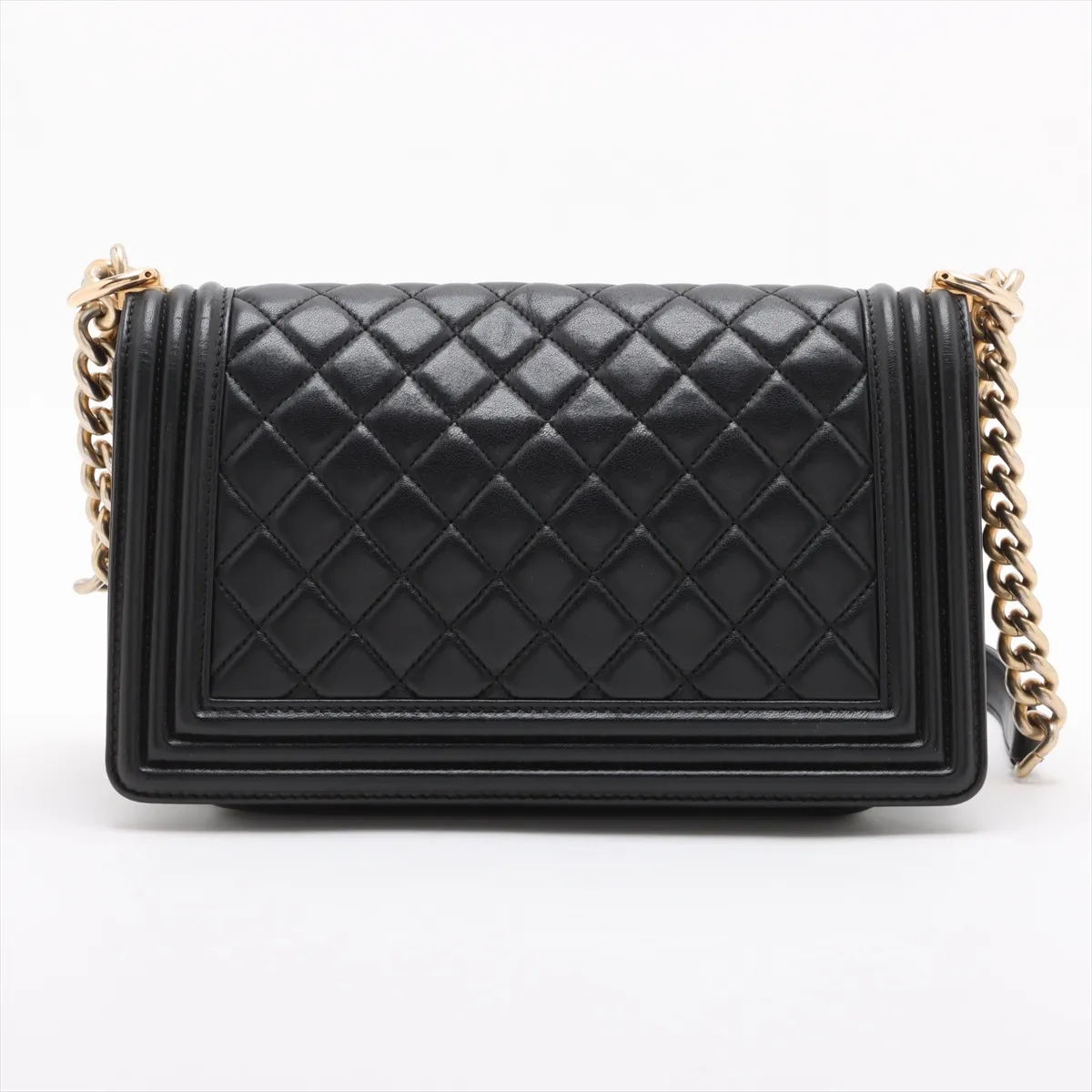 Boy Chanel 25 Lambskin Chain Shoulder Bag Black Gold Hardware 22160393 22nd Series A67086 — view 2