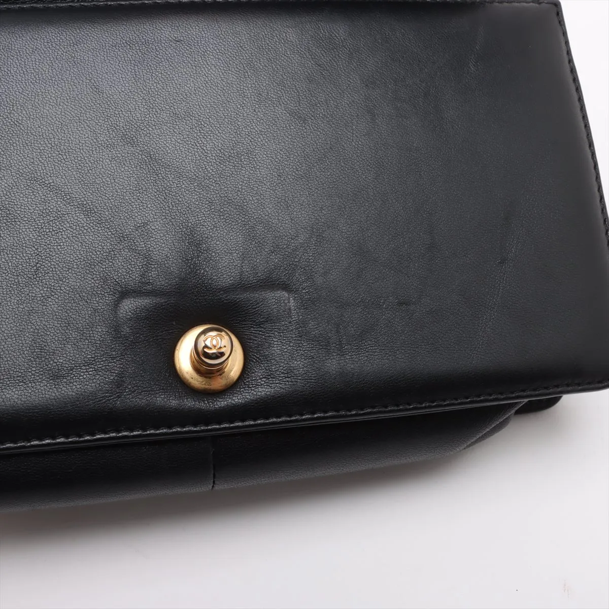 Boy Chanel 25 Lambskin Chain Shoulder Bag Black Gold Hardware 22160393 22nd Series A67086 — view 13