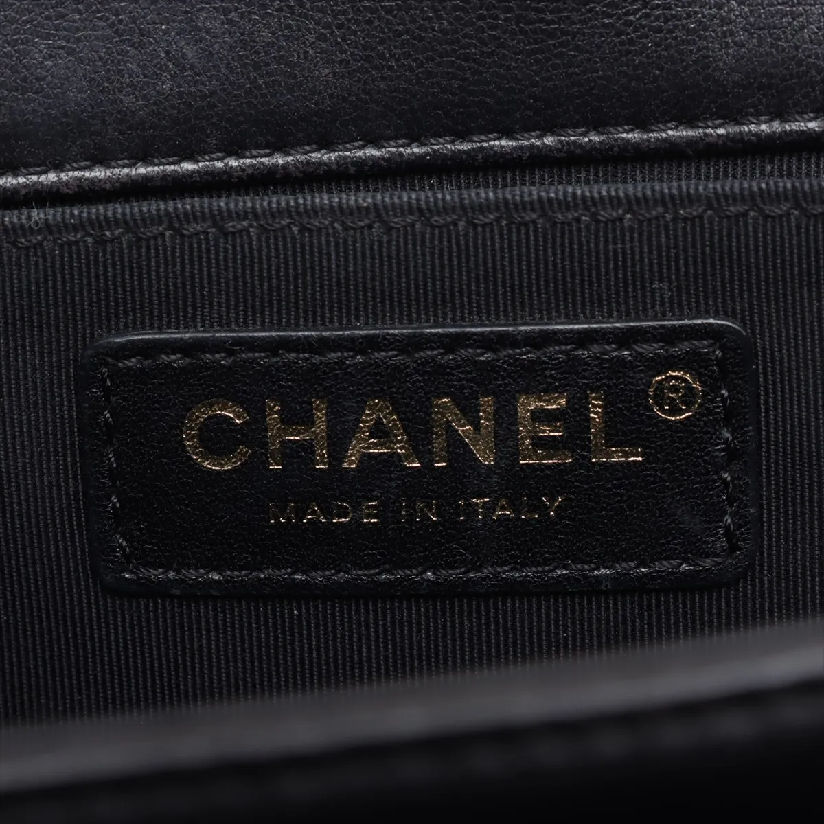 Boy Chanel 25 Lambskin Chain Shoulder Bag Black Gold Hardware 22160393 22nd Series A67086 — view 9