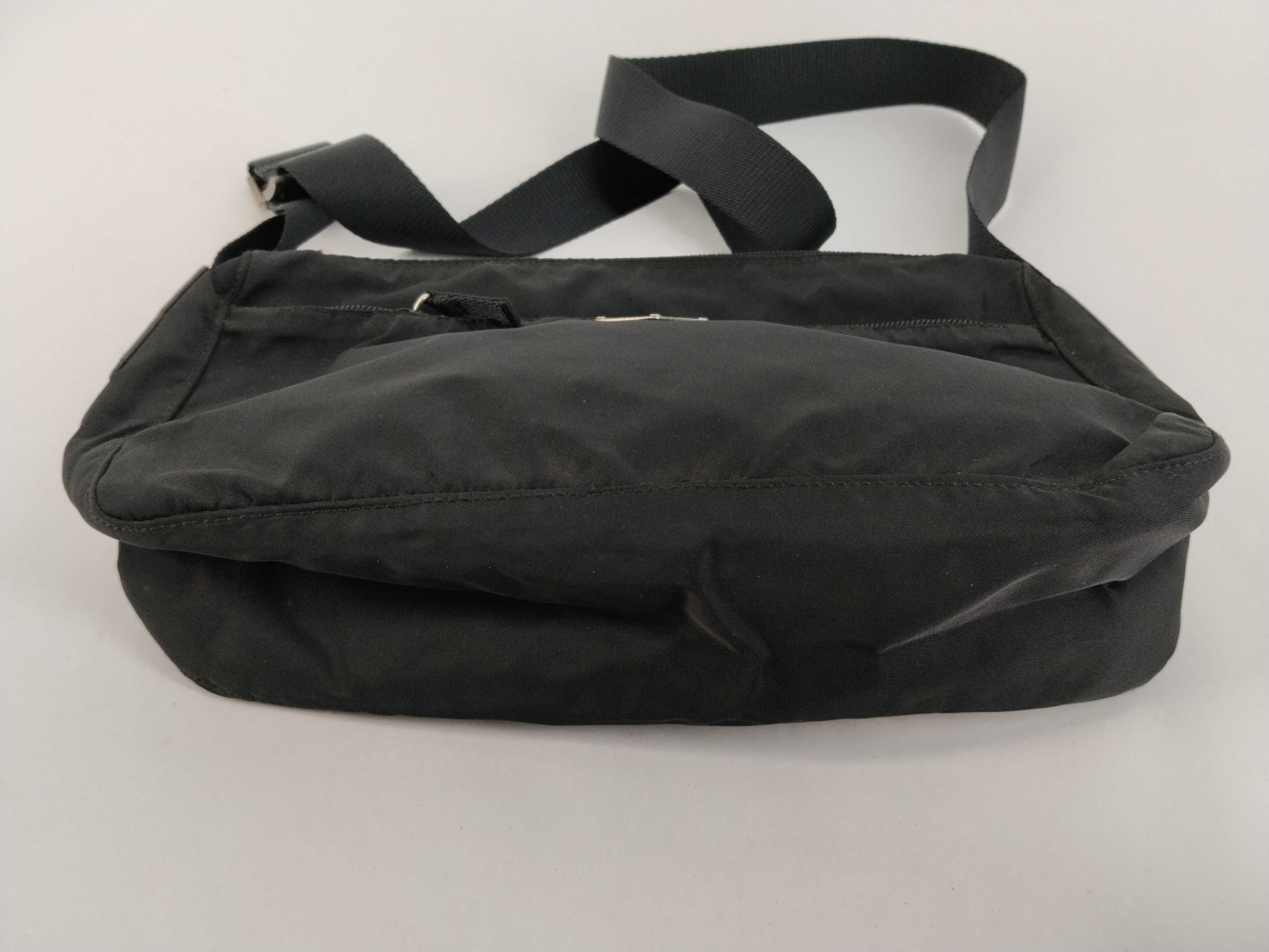 Nylon Shoulder Bag, Black Nylon Shoulder Bag — view 7