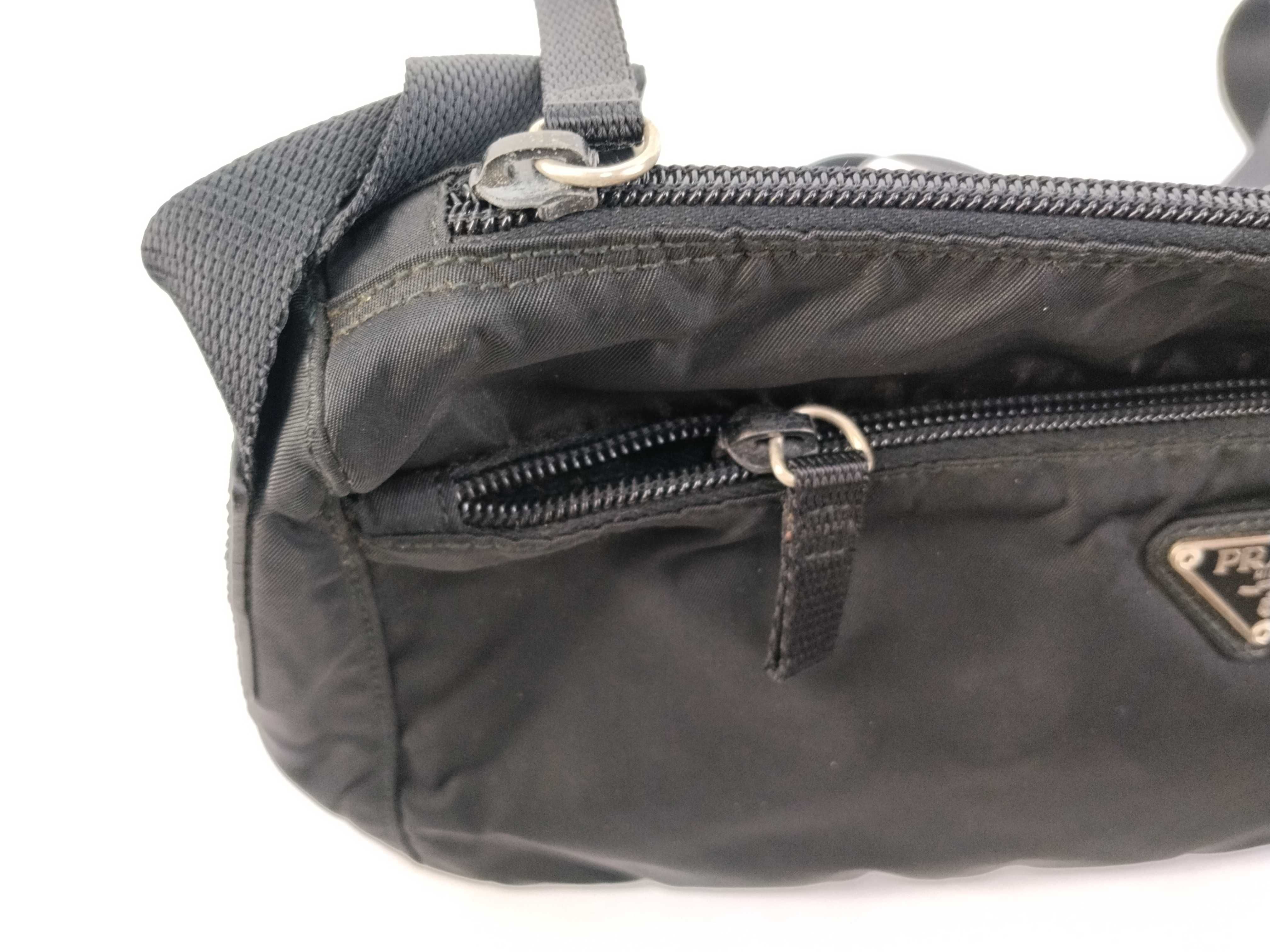 Nylon Shoulder Bag, Black Nylon Shoulder Bag — view 8