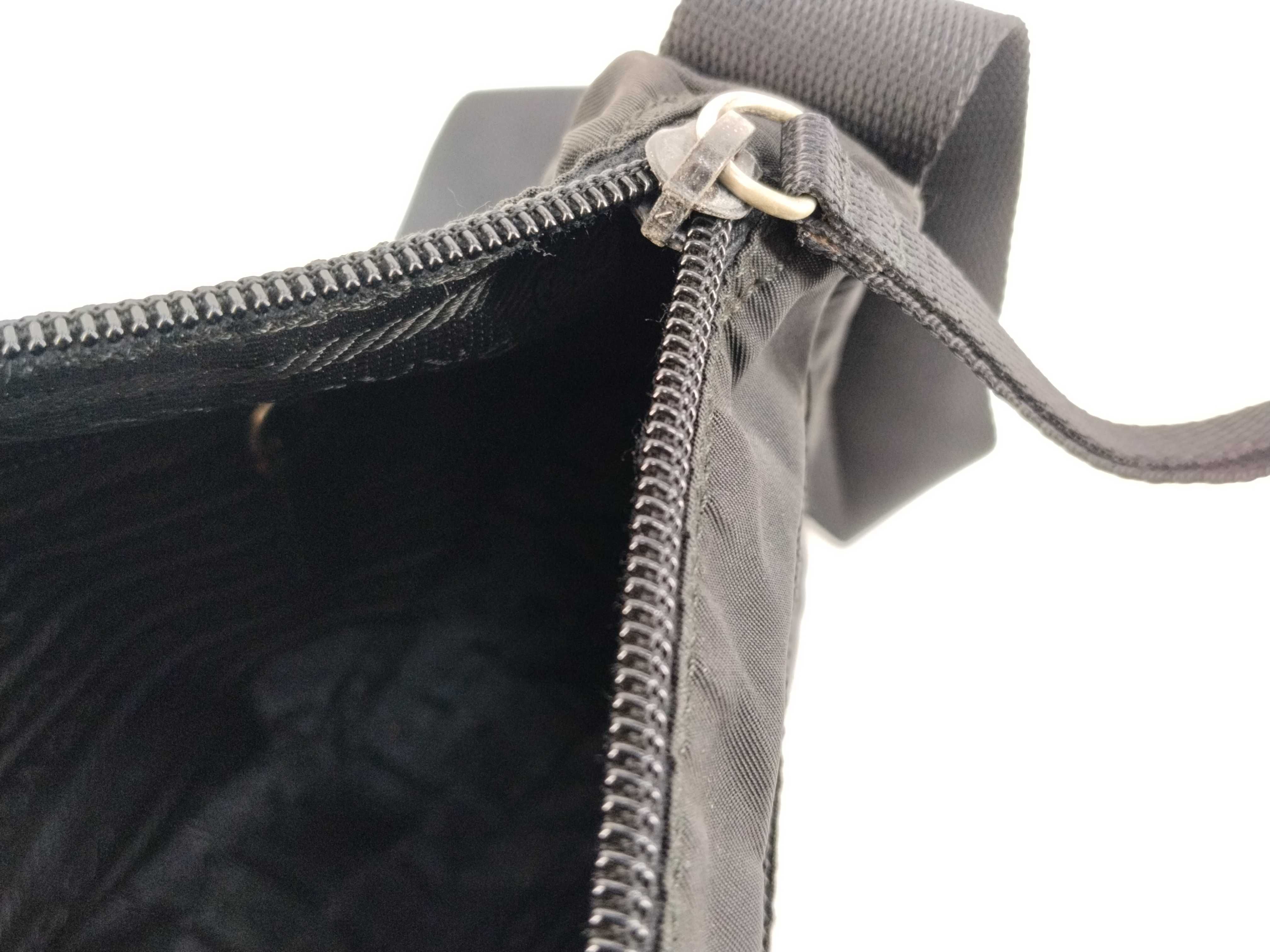 Nylon Shoulder Bag, Black Nylon Shoulder Bag — view 9