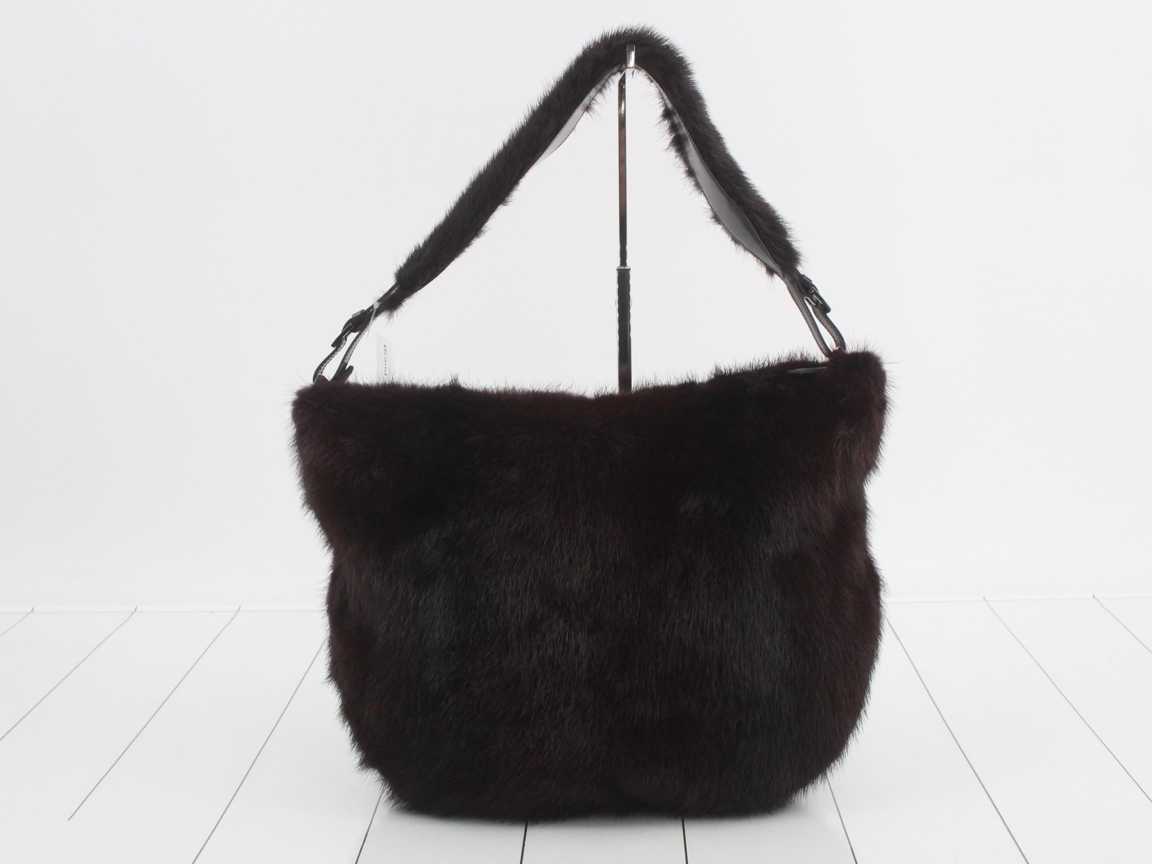 2-way mink shoulder bag — view 2