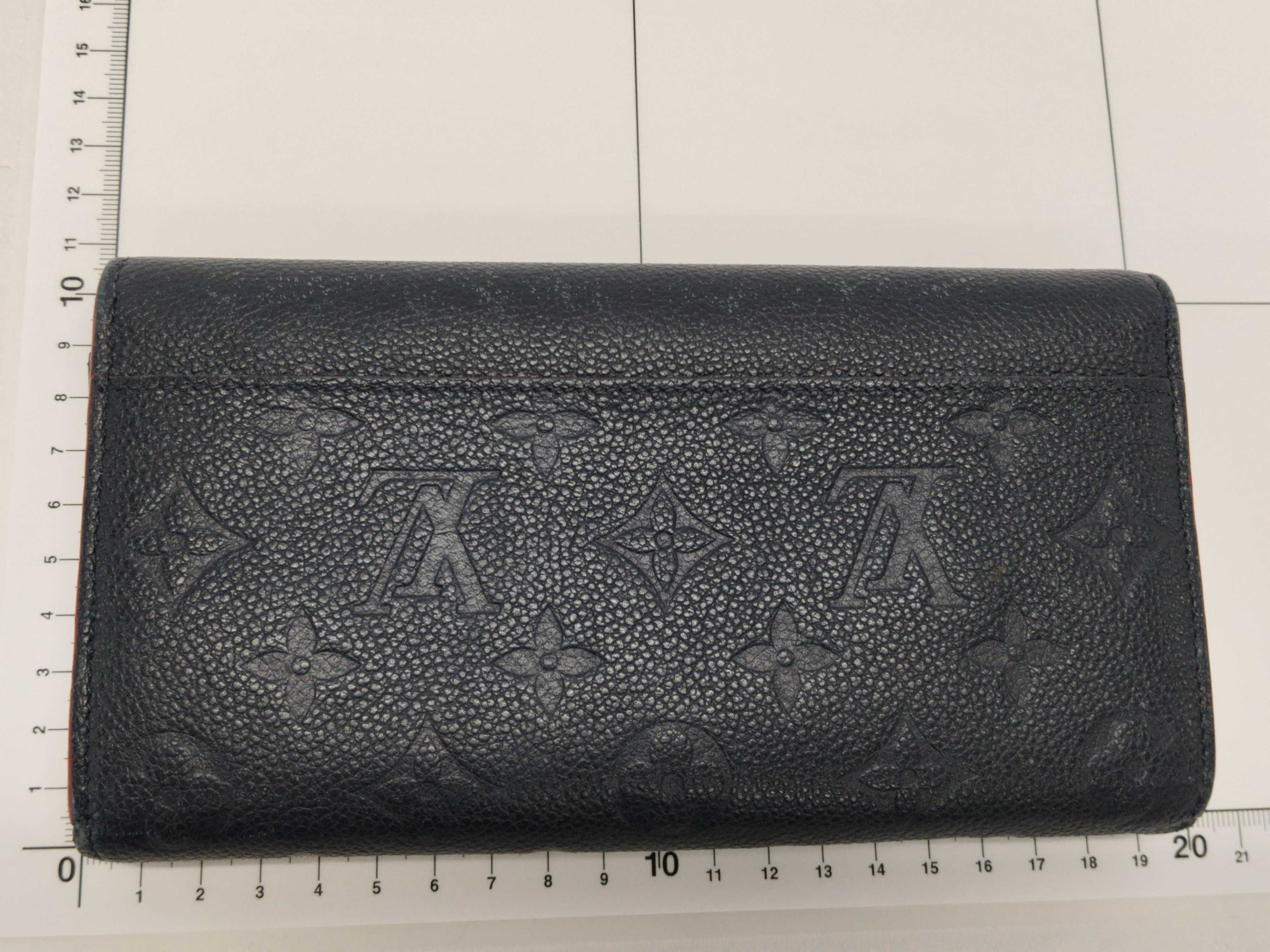 Monogram Empreinte Portefeuille Sarah Marine Rouge M62125 Wallet — view 2