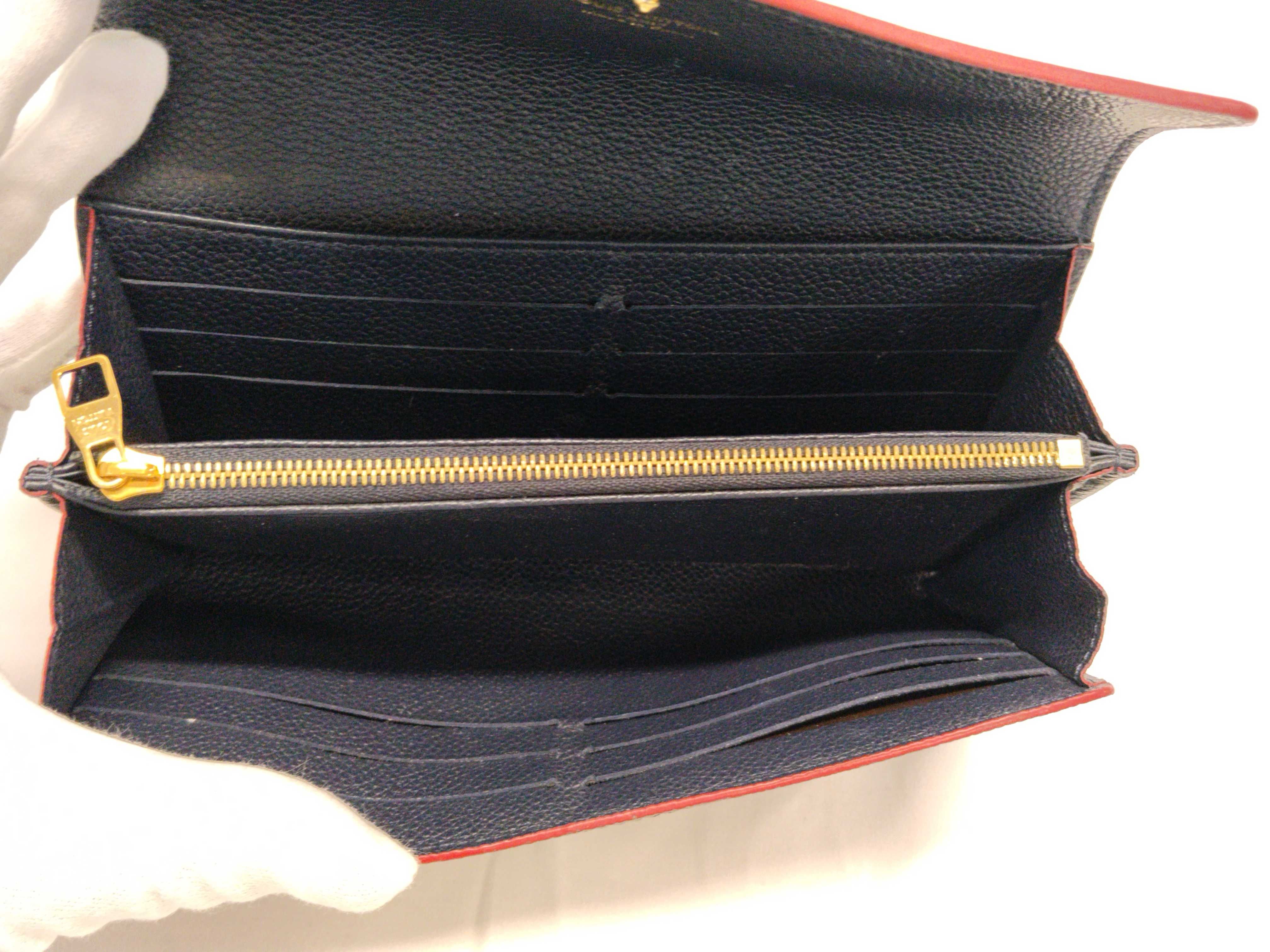 Monogram Empreinte Portefeuille Sarah Marine Rouge M62125 Wallet — view 13