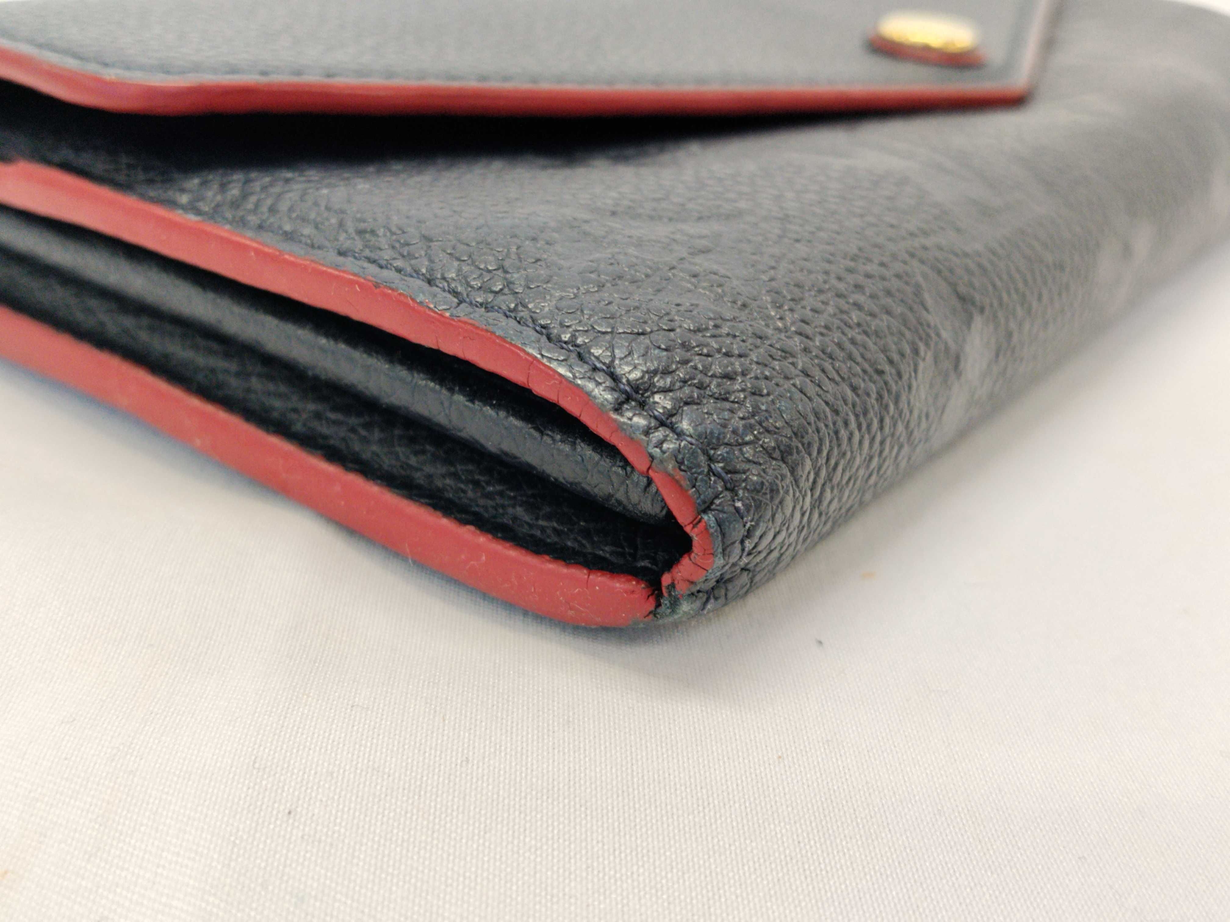 Monogram Empreinte Portefeuille Sarah Marine Rouge M62125 Wallet — view 3