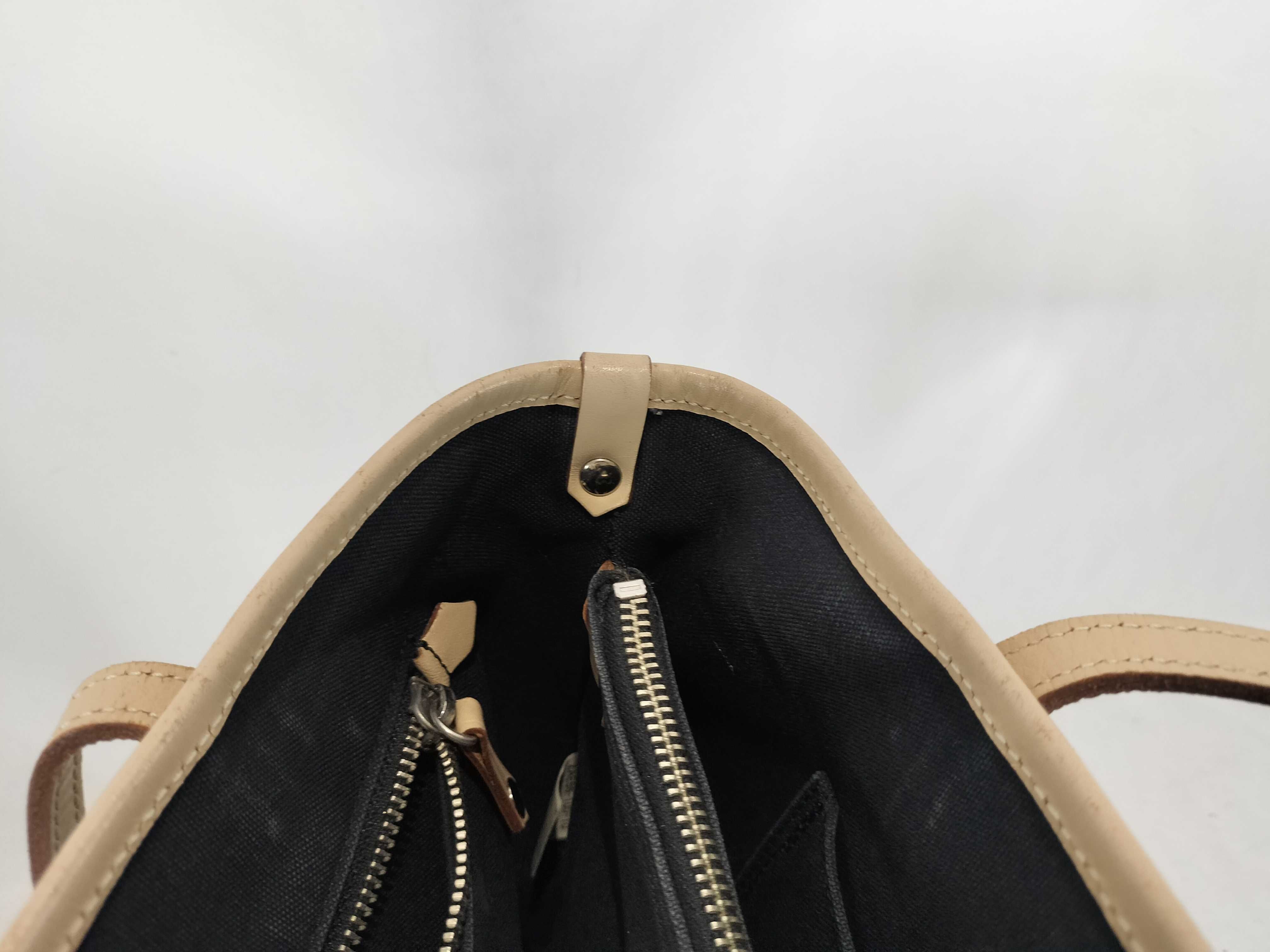 Blue Label Check x Leather Tote Handbag — view 11