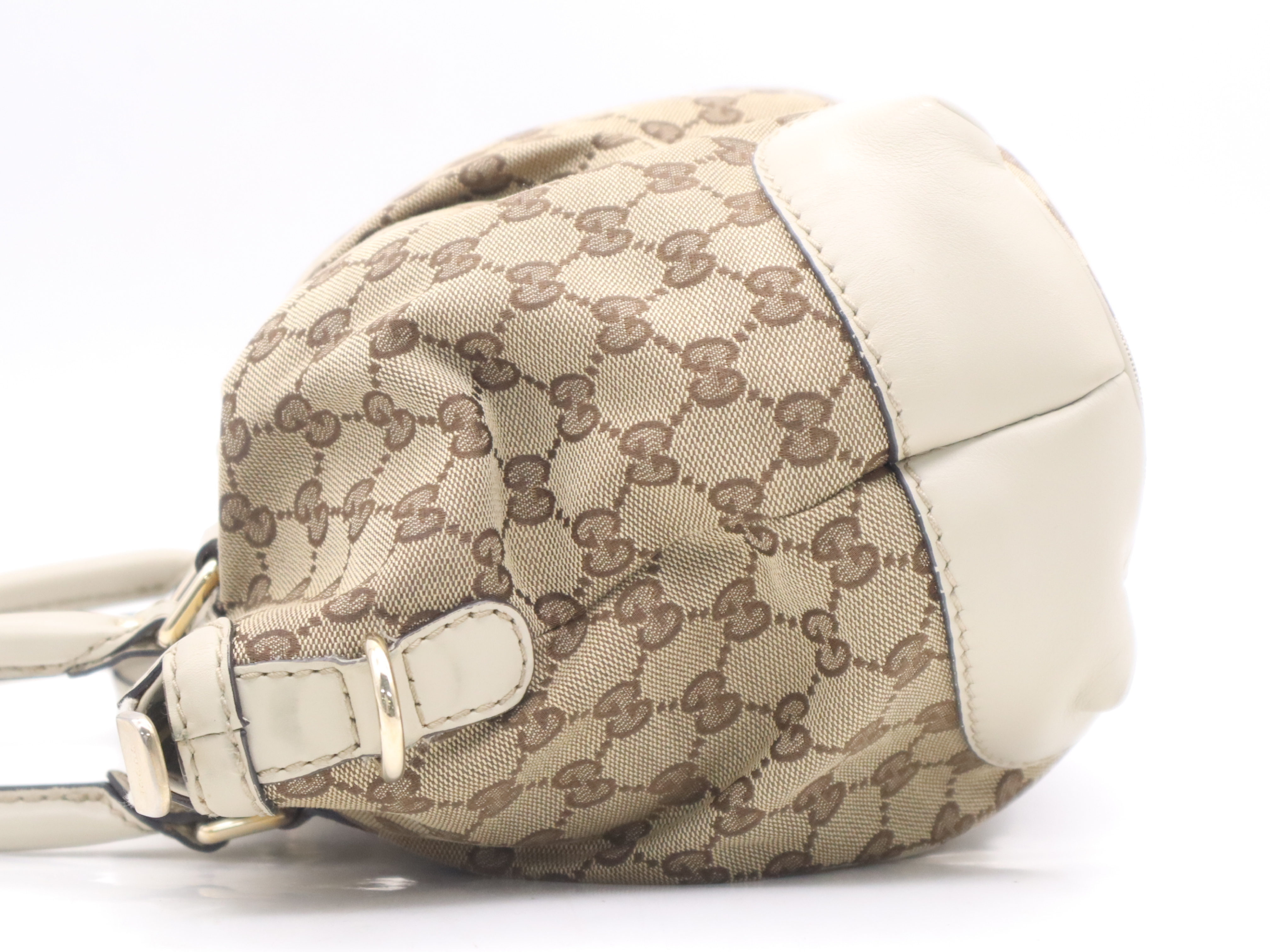 247902GG Canvas Sukey 2-Way Handbag with Shoulder Strap and Charm, Beige Handbag — view 3