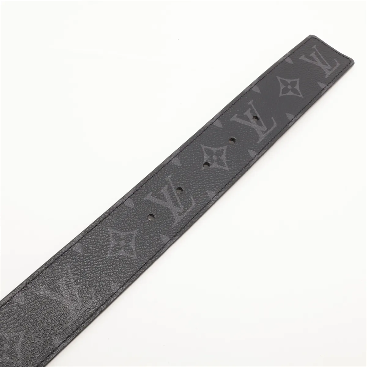 Louis Vuitton M0157 Monogram Eclipse Suntulle BC1293 Belt 85 PVC x Leather Black — view 3