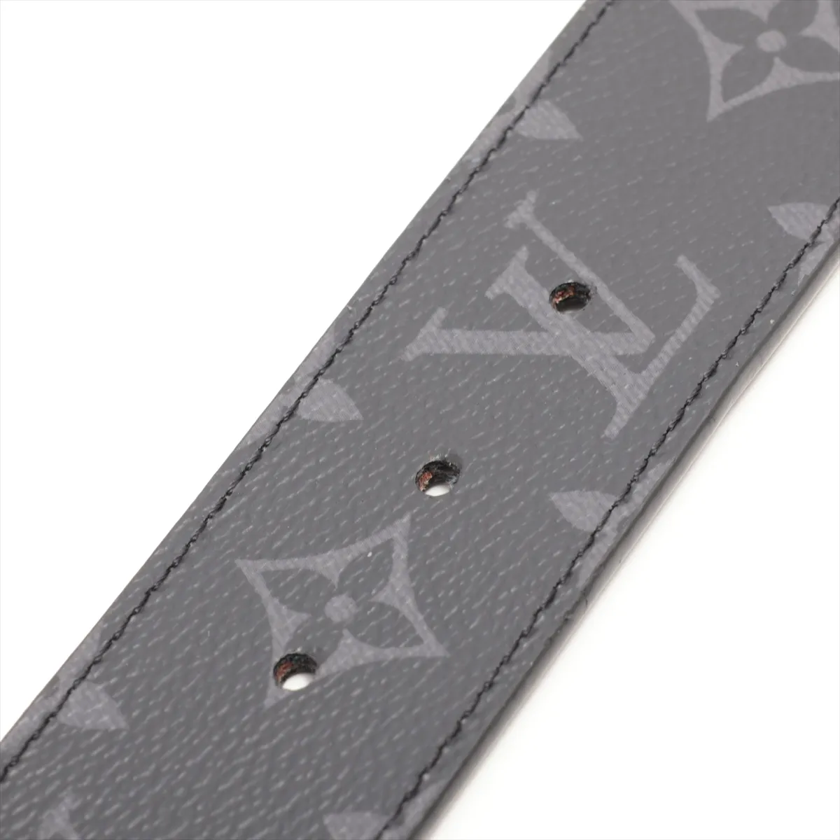 Louis Vuitton M0157 Monogram Eclipse Suntulle BC1293 Belt 85 PVC x Leather Black — view 6