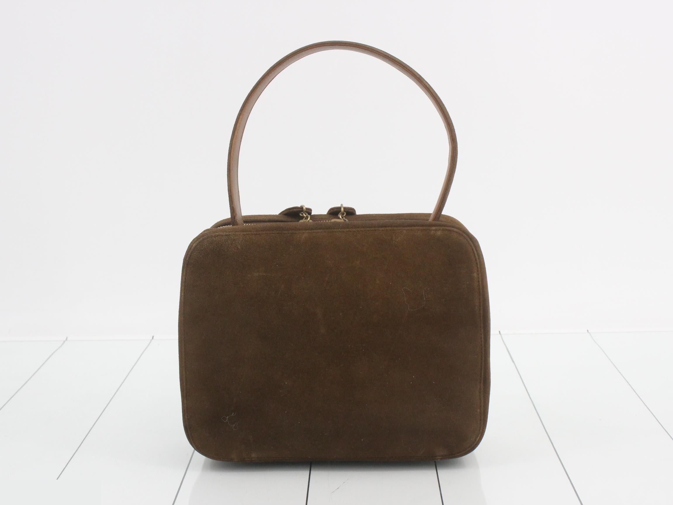 Vanity bag, suede, Coco Mark, handbag — view 2