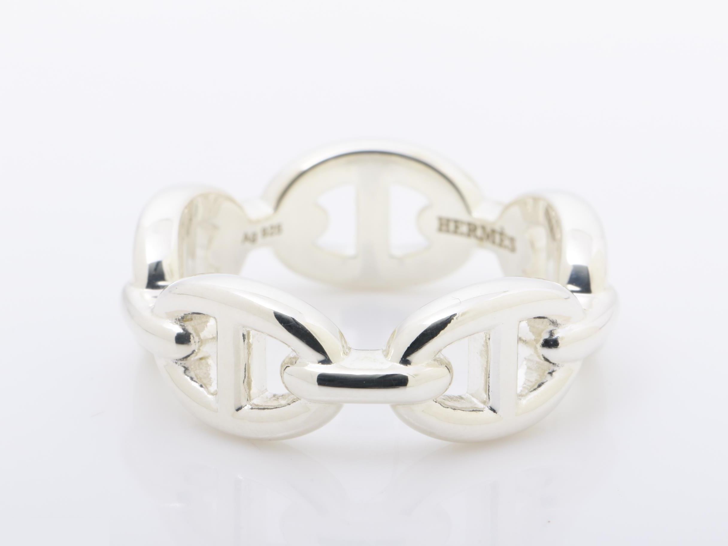 Ag925 Chaine d'Ancre Enchainée Ring, Size 53, 5.7g — view 3