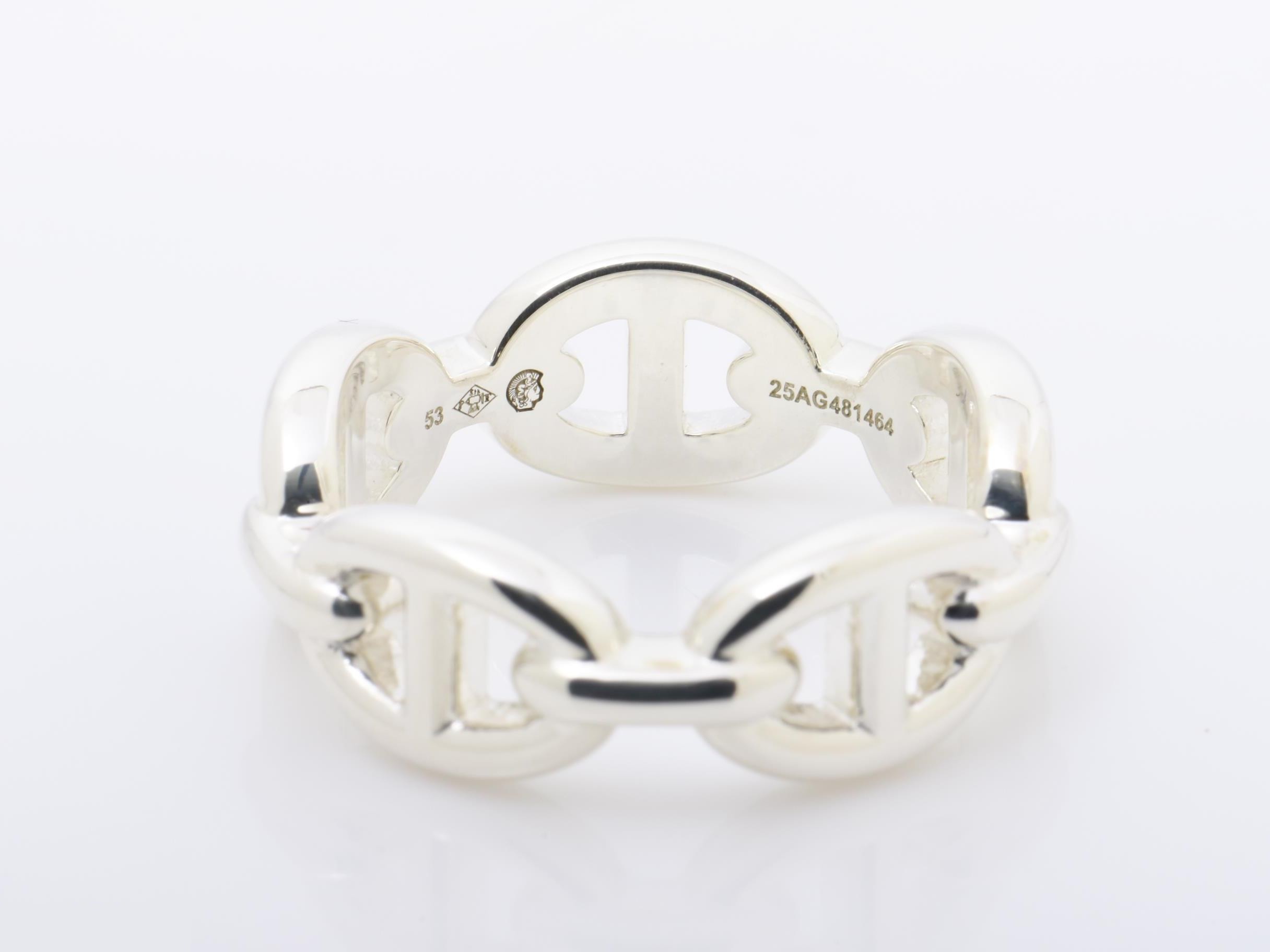 Ag925 Chaine d'Ancre Enchainée Ring, Size 53, 5.7g — view 4