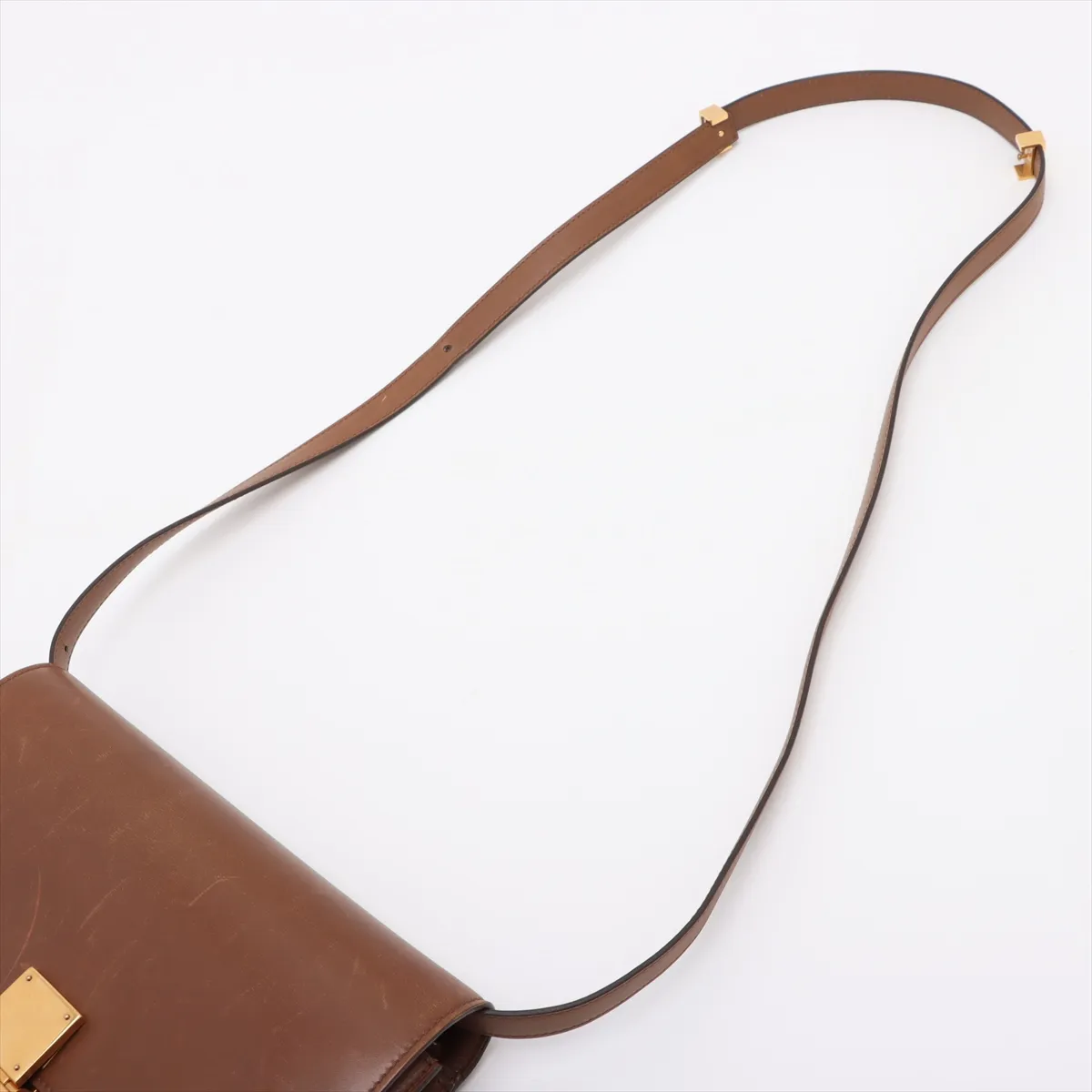 Classic Box Leather Shoulder Bag Brown — view 5