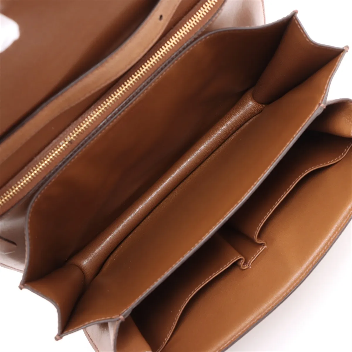 Classic Box Leather Shoulder Bag Brown — view 6