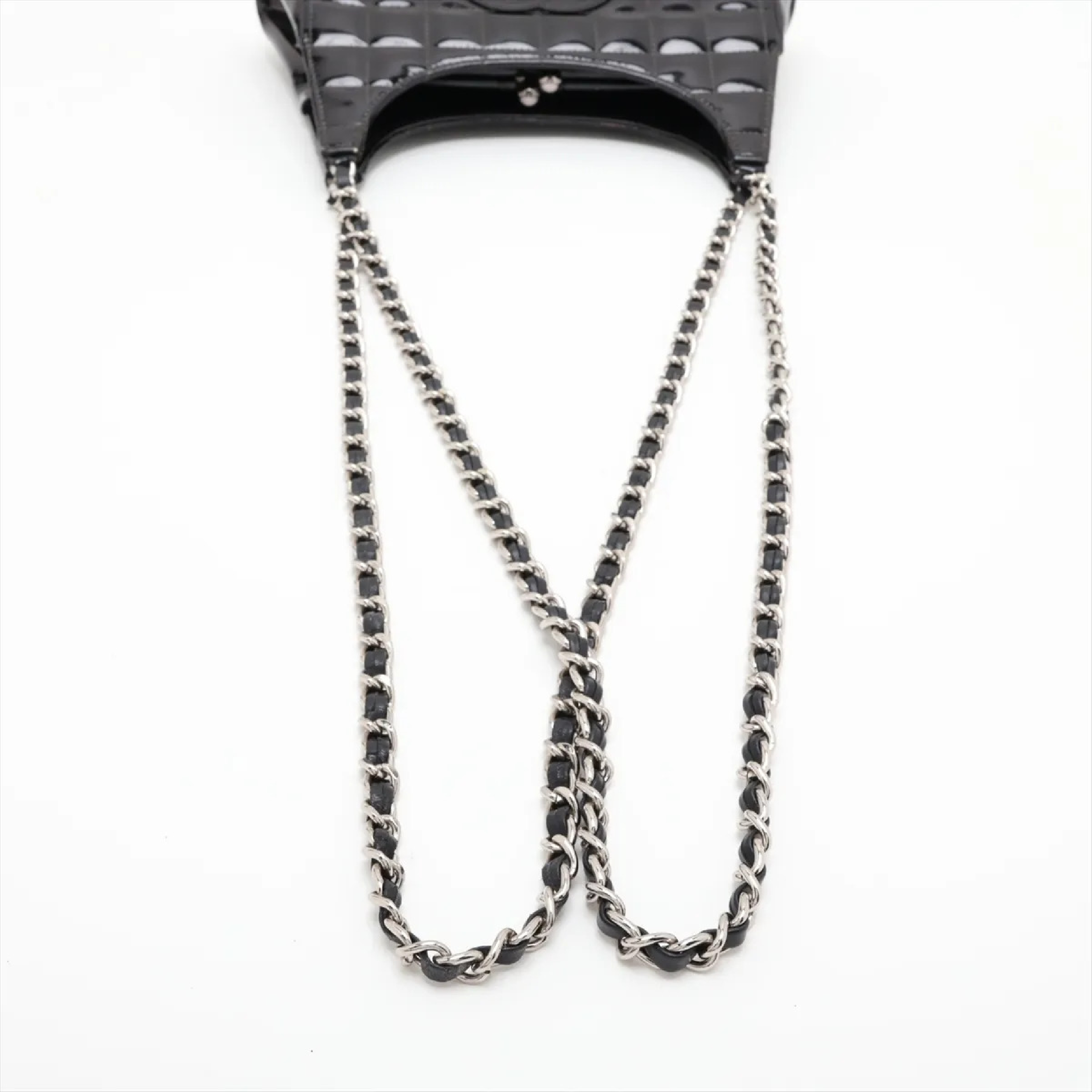 Chocolate Bar Patent Leather Chain Shoulder Bag (Serial Number 6) — view 5