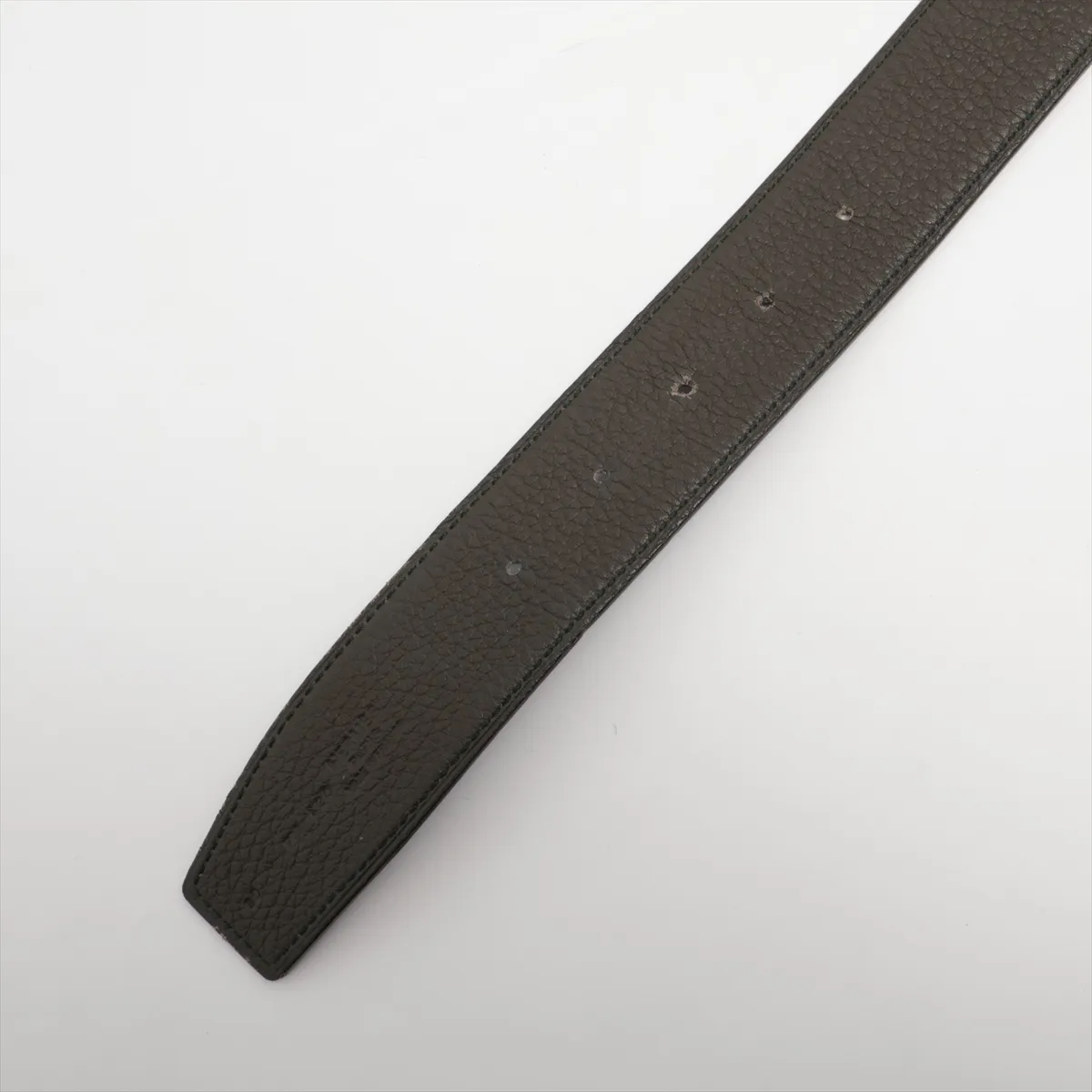 Constance H Belt Y:2020 Belt 90 Leather Green x Black Hole added Spreading — view 3